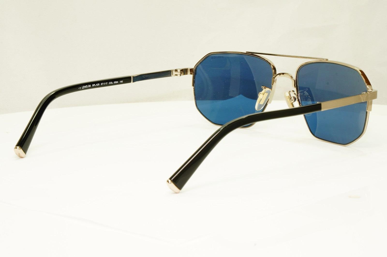 Police Lewis Hamilton F1 Sunglasses Gold Blue Square Metal SPL A25 COL 0594 [A]