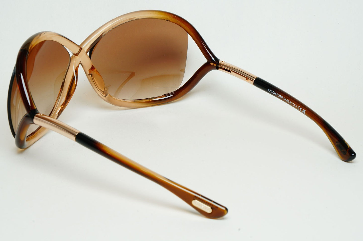 Tom Ford Sunglasses Whitney Gold Brown Gradient Wrap FT0009 TF 9 74F