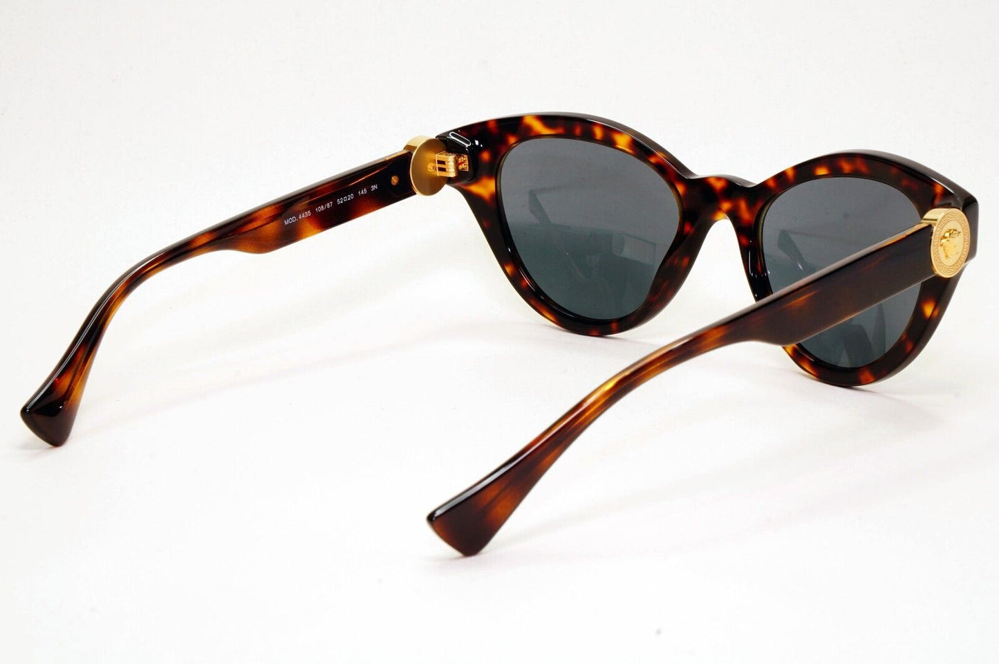 Versace Sunglasses Tortoise Havana Brown Grey Cat Eye MOD VE 4435 108/87 52mm