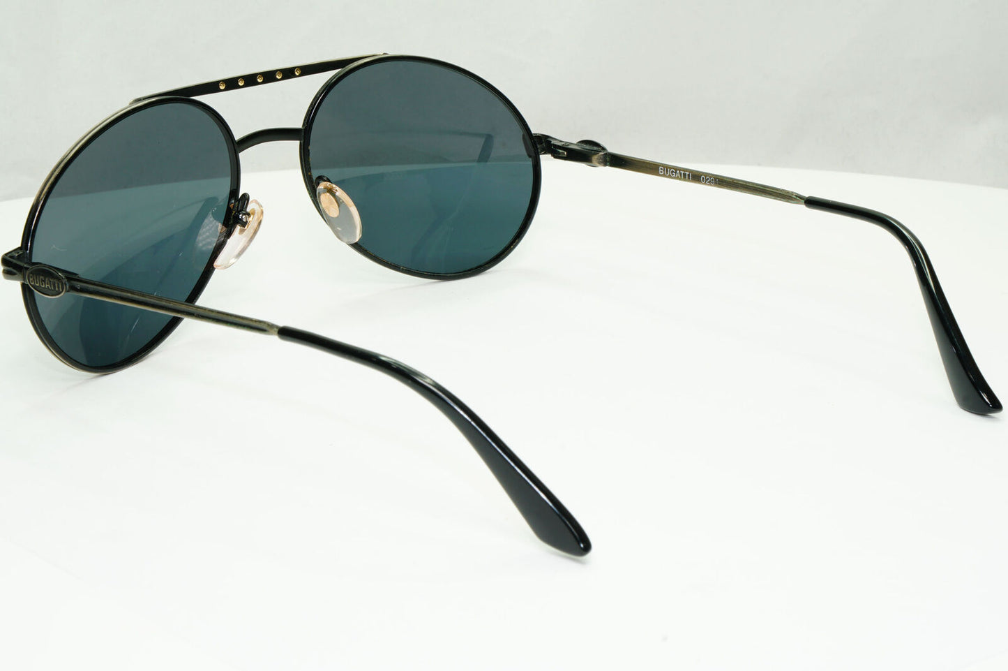 Bugatti 1980s France Sunglasses Vintage Pilot Grey Gunmetal 02943 261022