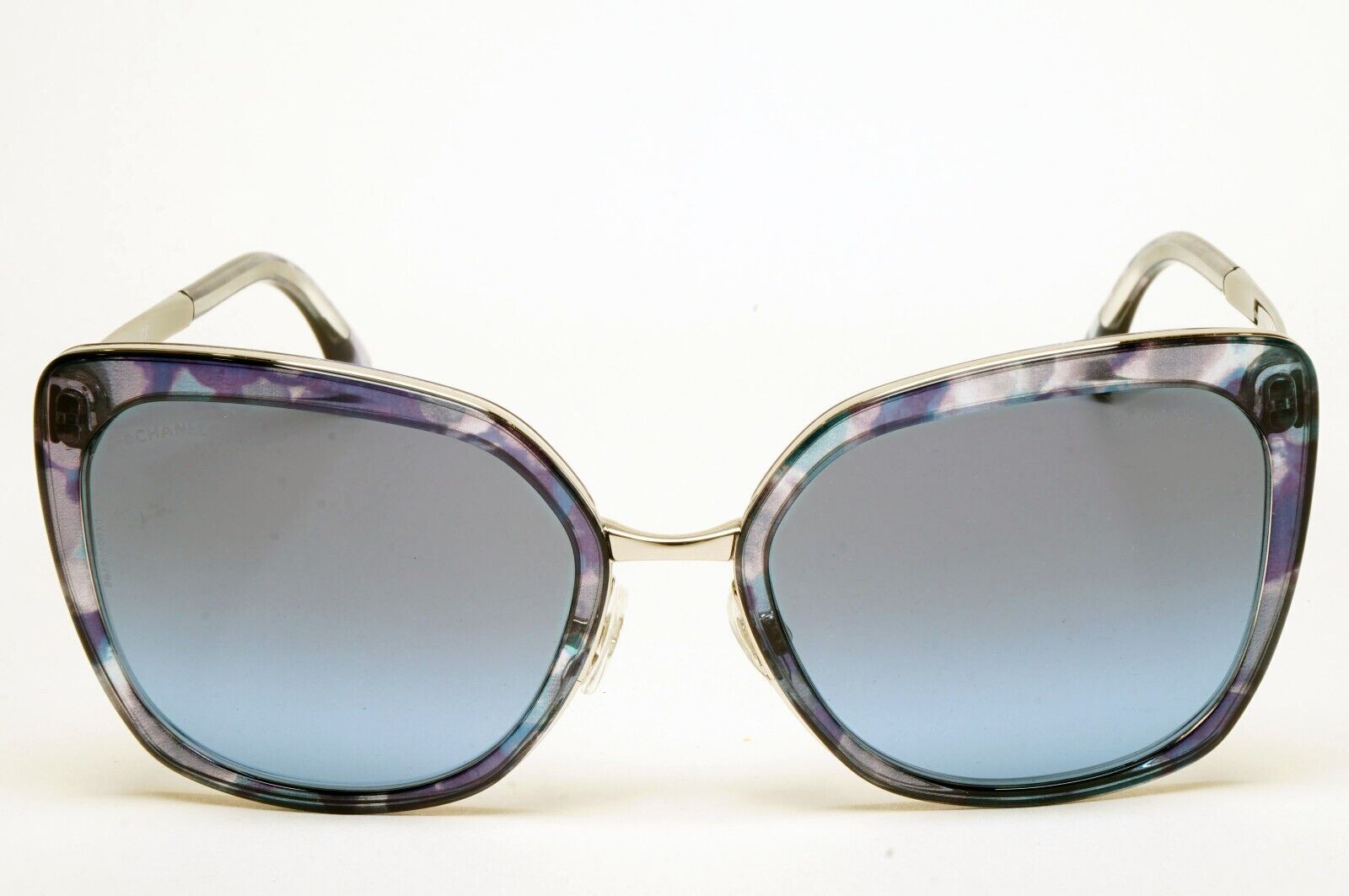Chanel Sunglasses Blue Gradient Square Silver Metal 4209 c.465/S2 57mm 100125