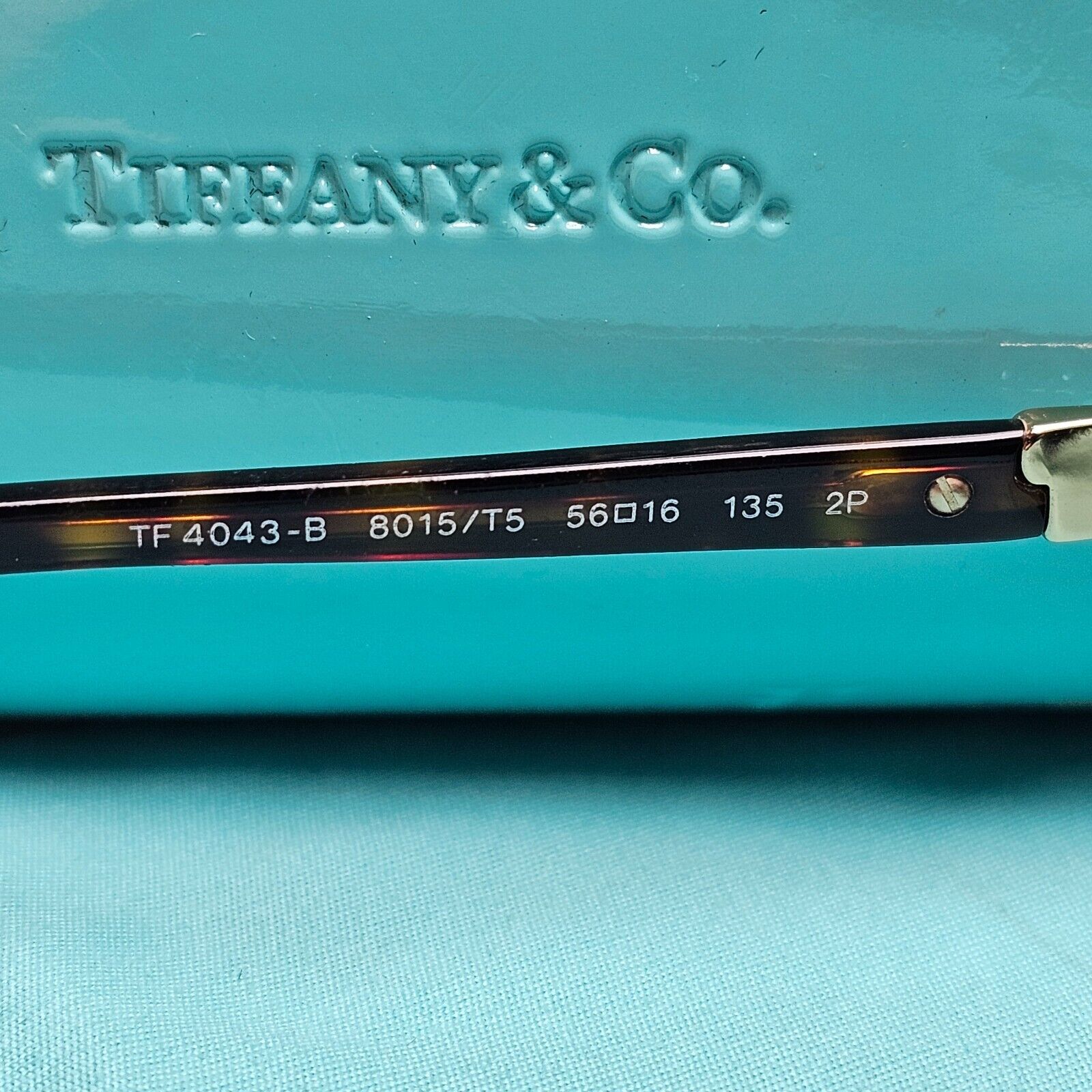 Tiffany & Co Sunglasses Keys Gold Crystal Square Brown TF 4043-B 8015/T5 180125