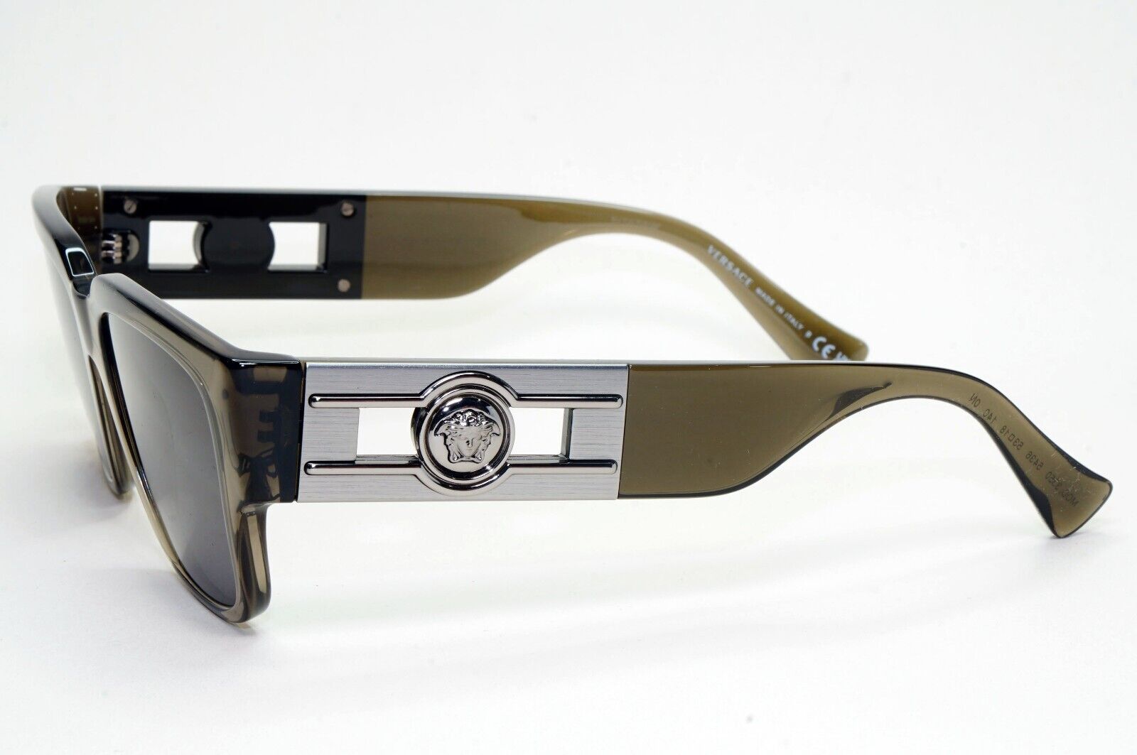 Versace Sunglasses Brown Grey Transparent Square Black Medusa MOD VE 3350 5436
