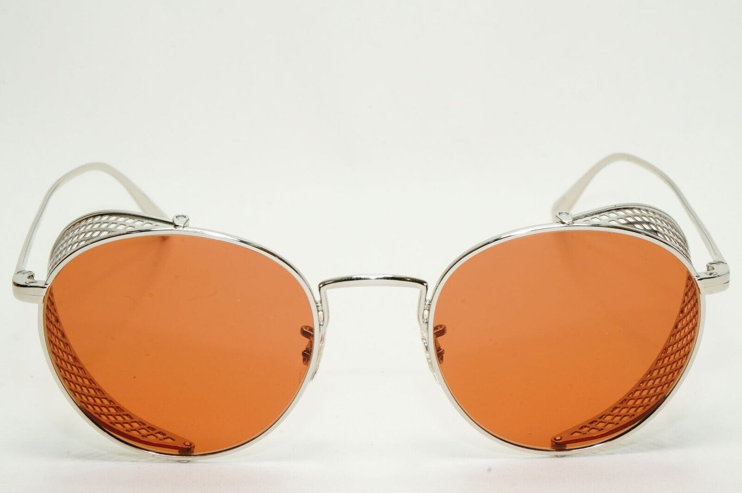 Oliver Peoples Sunglasses Cesarino-M Silver Orange Side Shields OV 1323S 5036/53