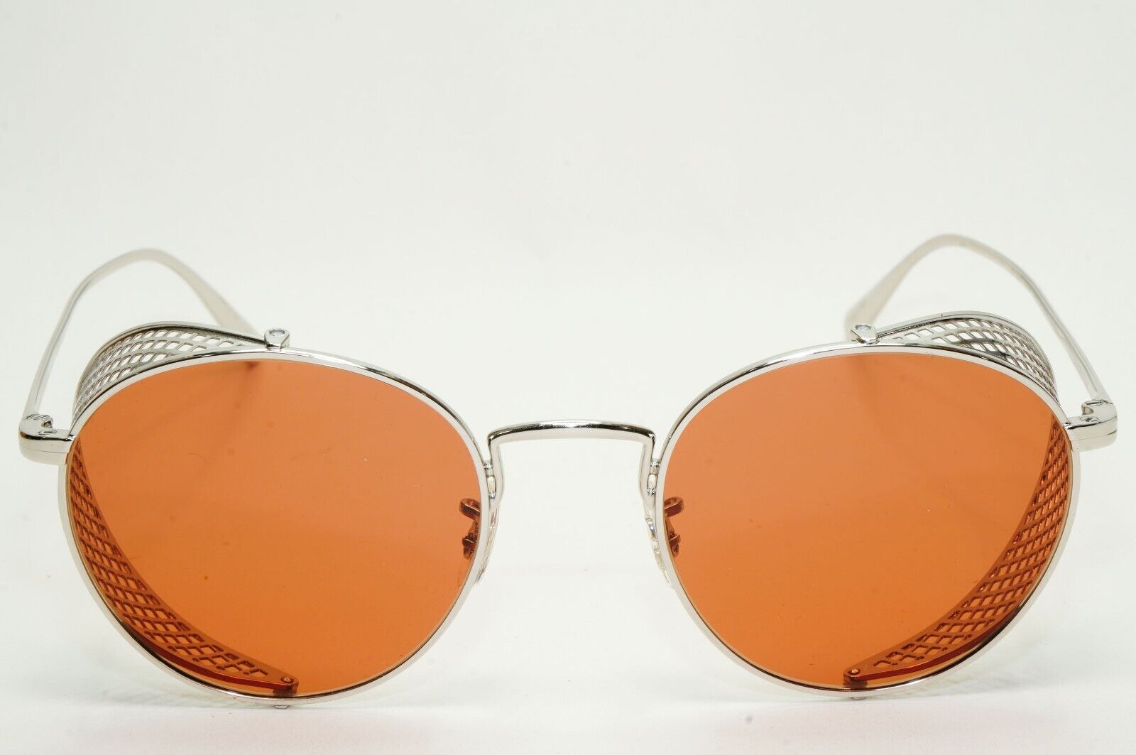 Oliver Peoples Sunglasses Cesarino-M Silver Orange Side Shields OV 1323S 5036/53