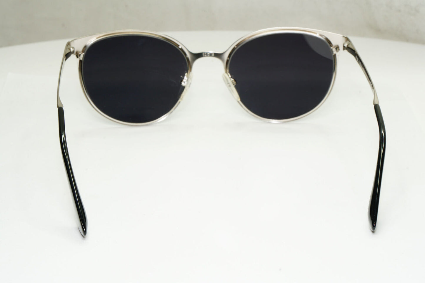 Prada Sunglasses Black Silver Metal Square Panto PR53TV VPR 53T 1AB-1O1 180323
