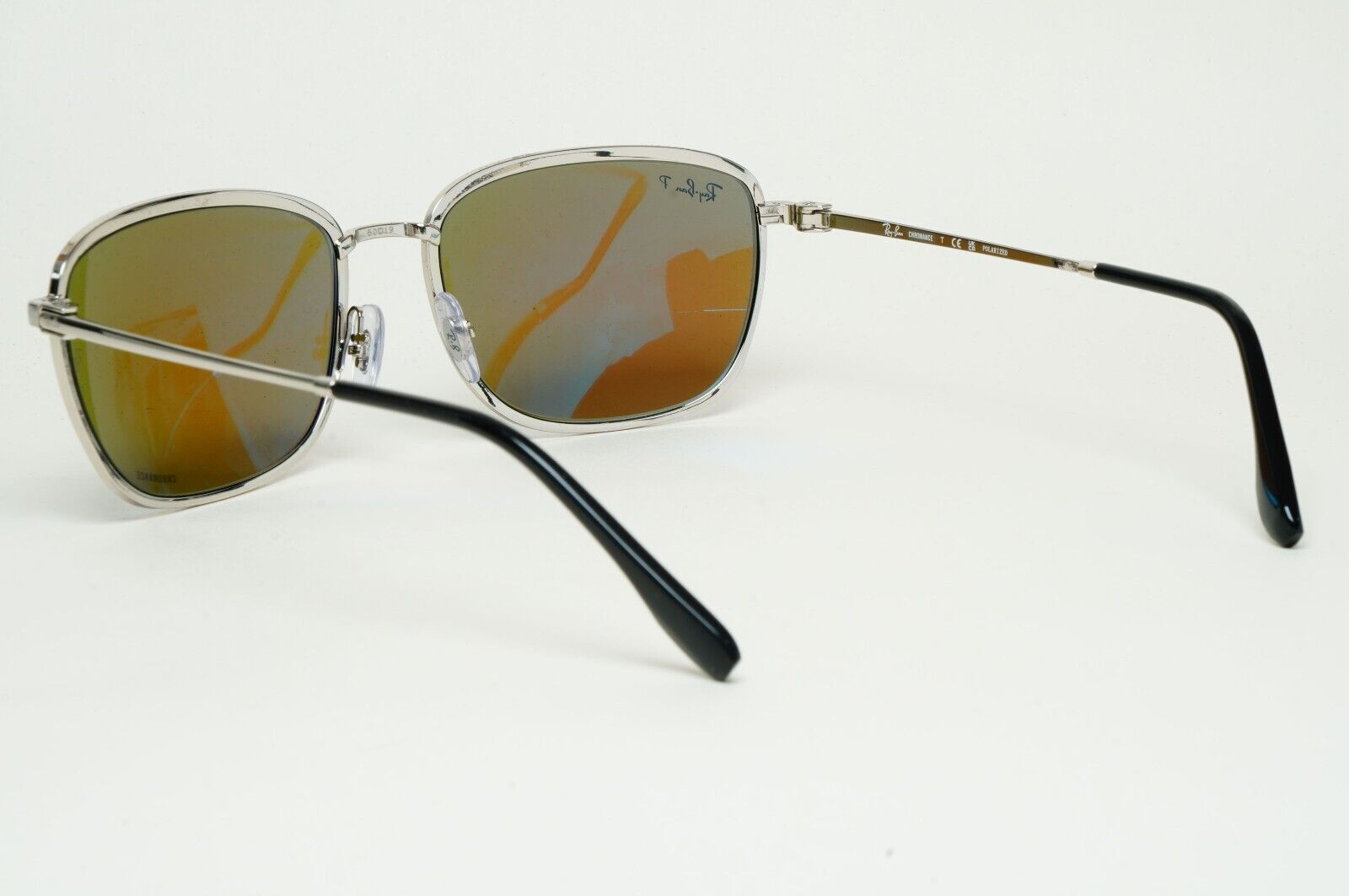 Ray-Ban Sunglasses Polarized Chromance Blue Black Silver RB 3705 9144/4L 60mm
