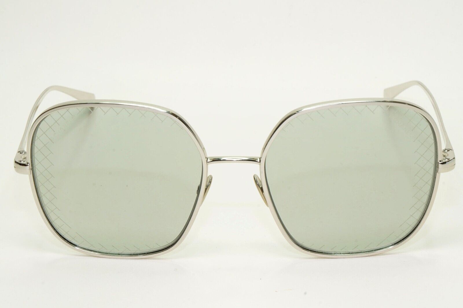 Chanel Sunglasses Silver Square Grey Metal Large 4252 c.124/87 57mm