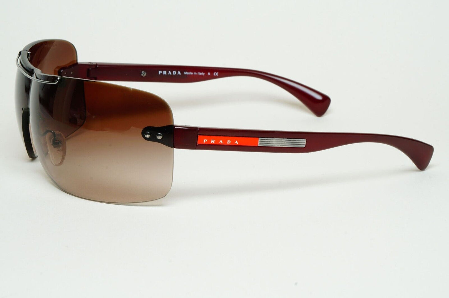 Prada Sunglasses 2007 Vintage Rare Brown Shield PS02MS SPS 02M QFD-6S1 060125