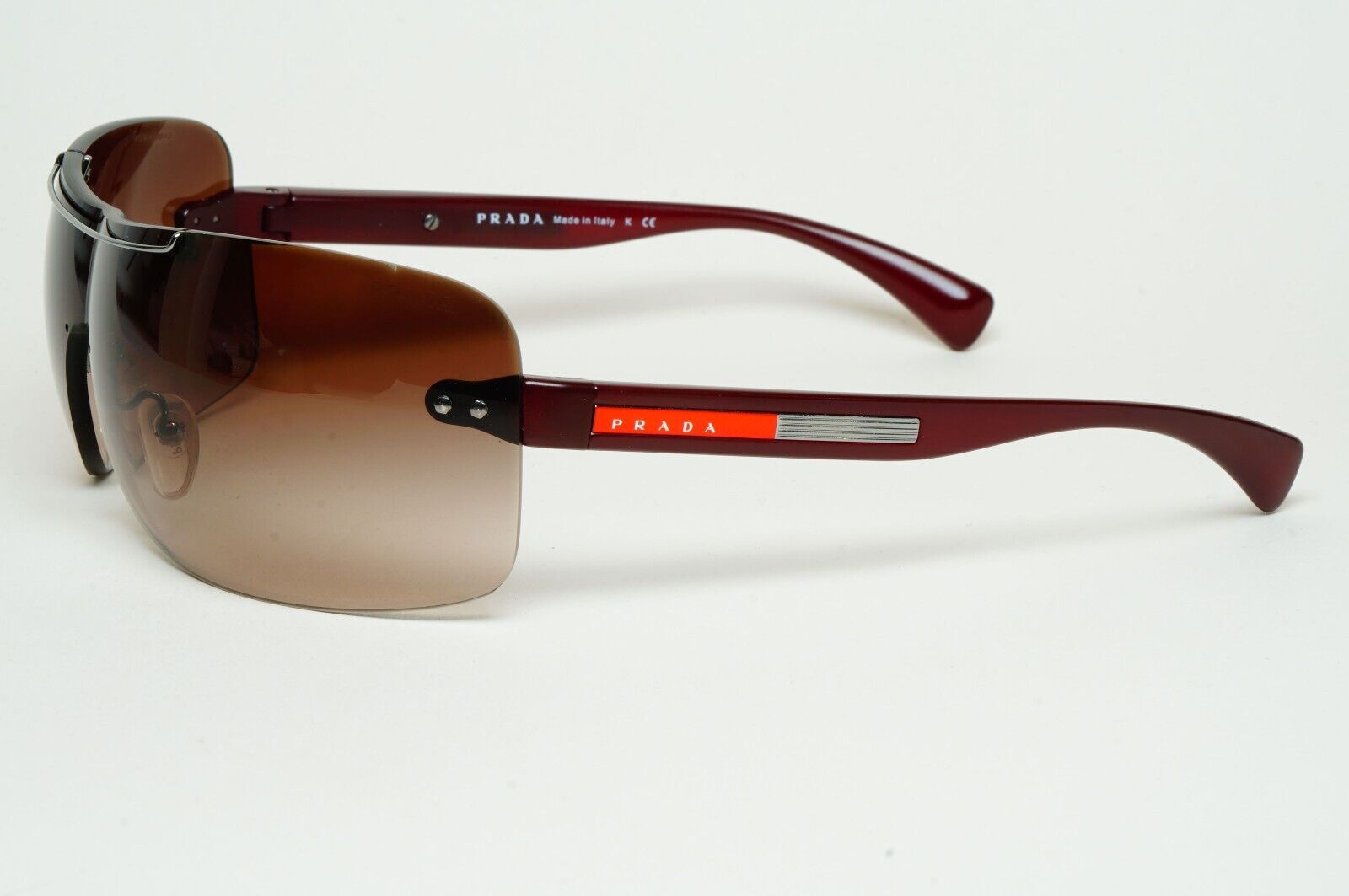 Prada Sunglasses 2007 Vintage Rare Brown Shield PS02MS SPS 02M QFD-6S1 060125