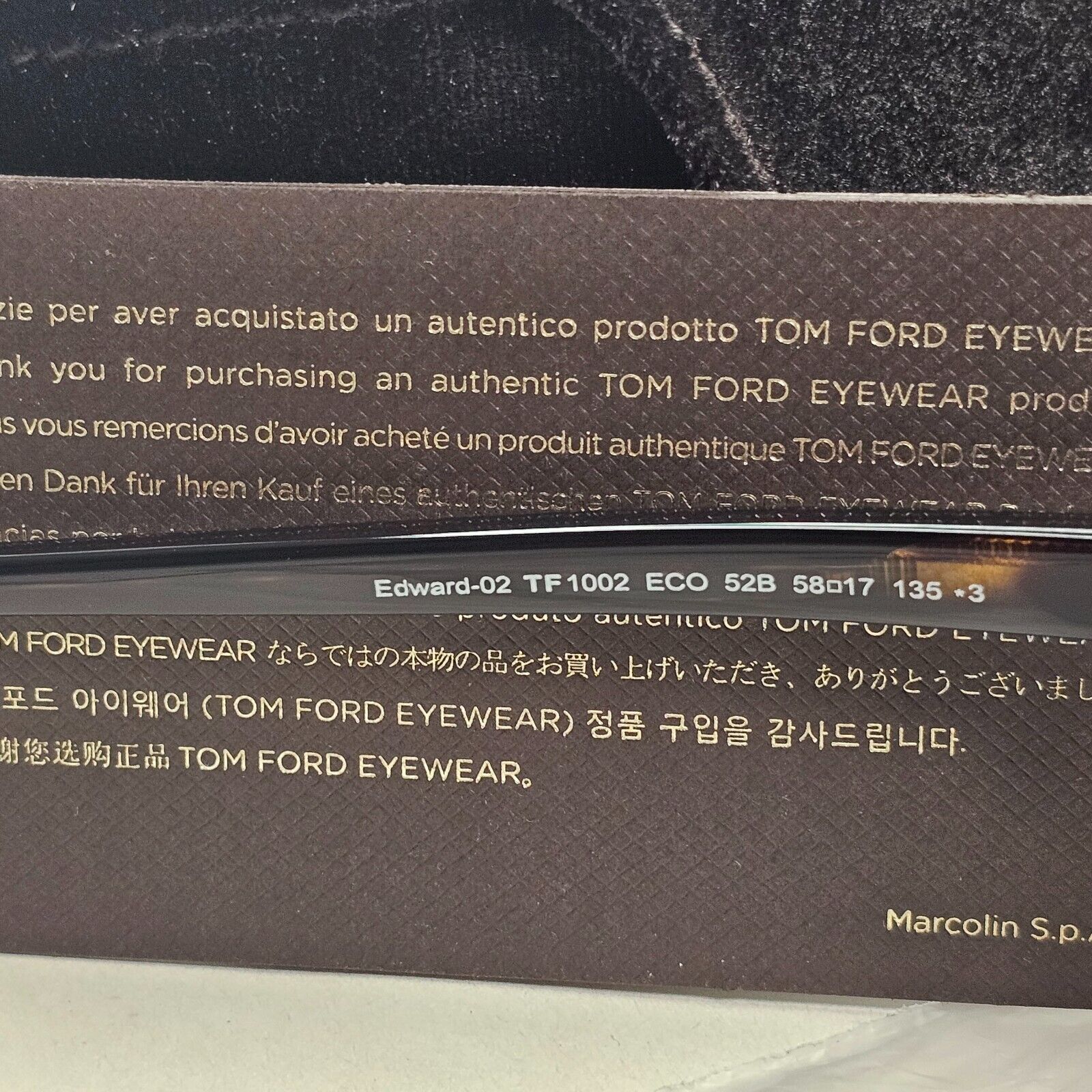 Tom Ford Sunglasses Edward-02 Brown Tortoise Grey Gradient FT1002 TF 1002 52B