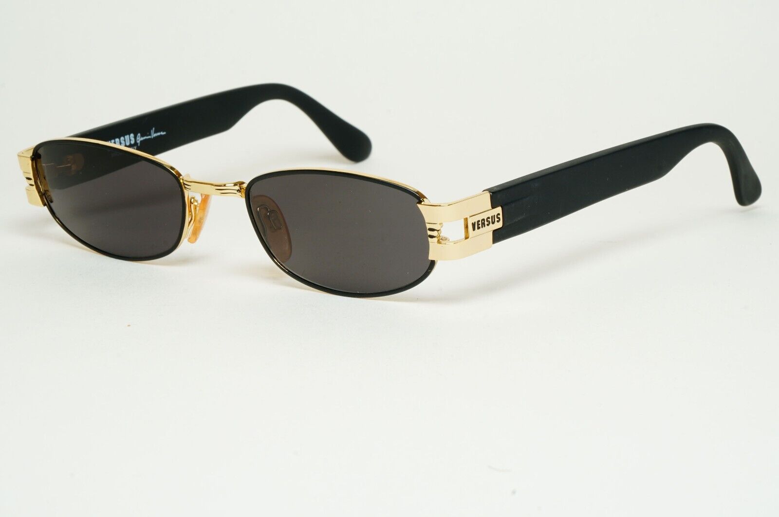 Versus Sunglasses 1996 by Gianni Versace Vintage Black Gold MOD F31 COL 39M