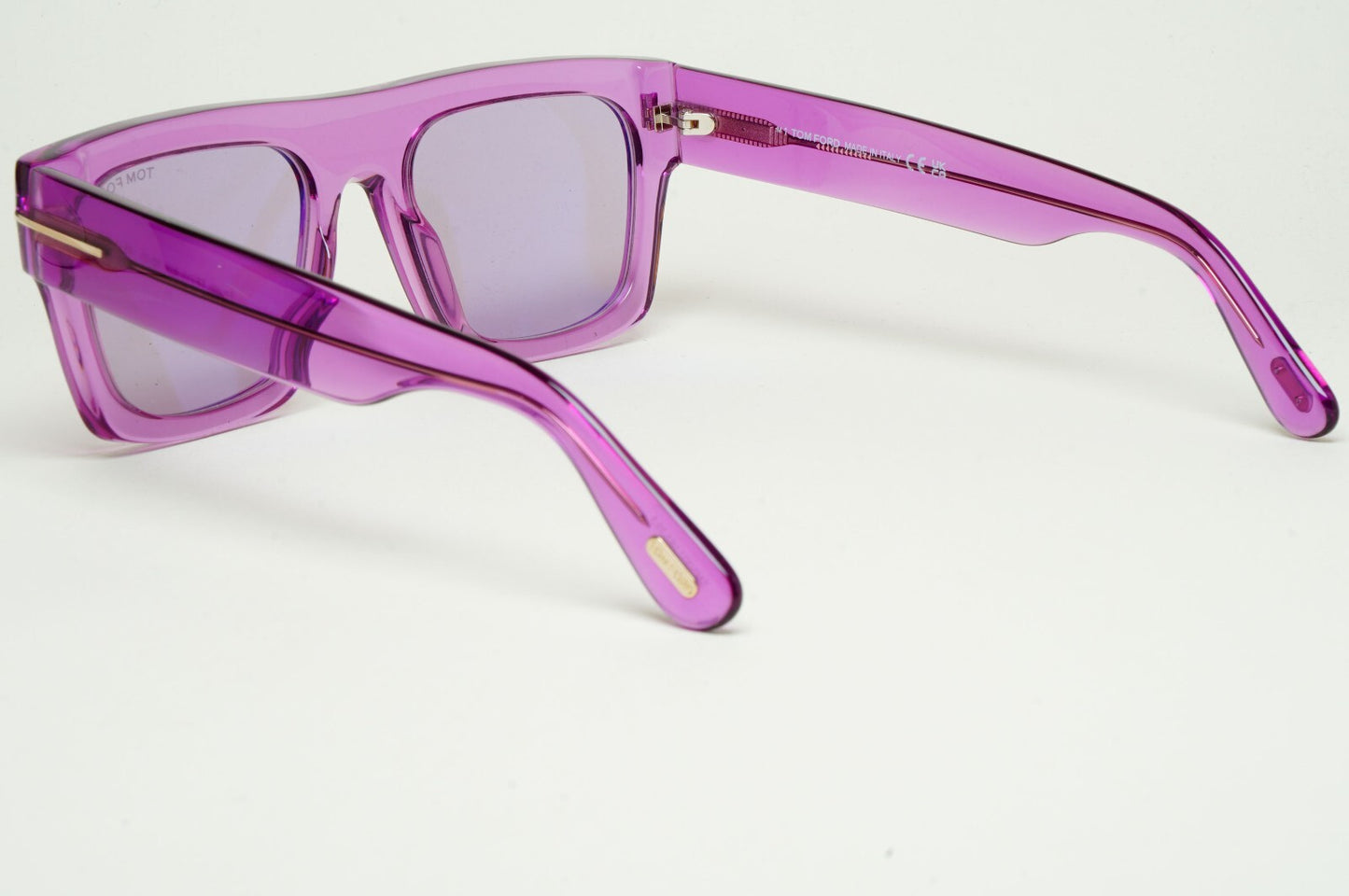 Tom Ford Sunglasses Fausto Violet Transparent Square FT0711 TF 711 81Y 53mm