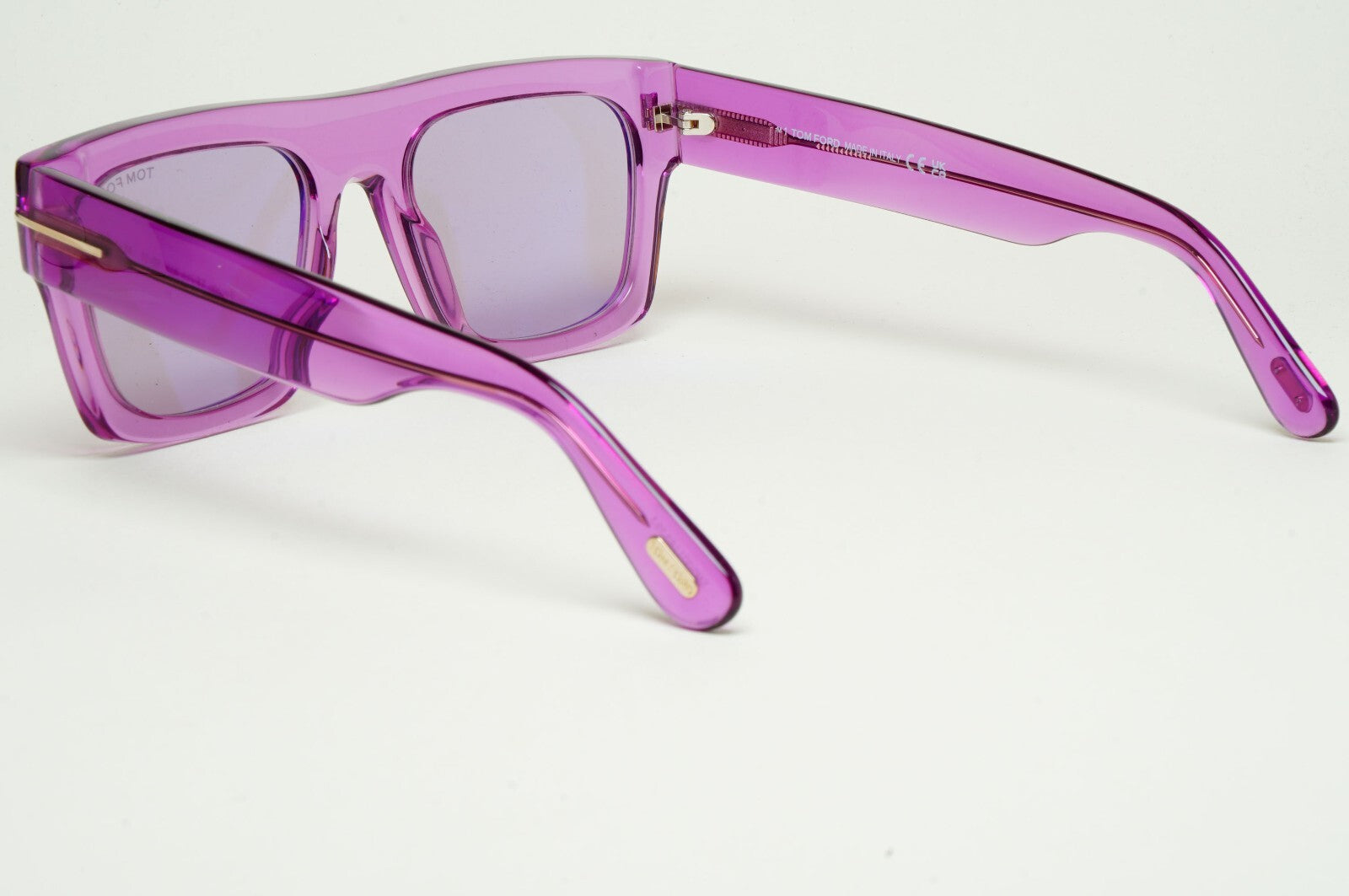 Tom Ford Sunglasses Fausto Violet Transparent Square FT0711 TF 711 81Y 53mm