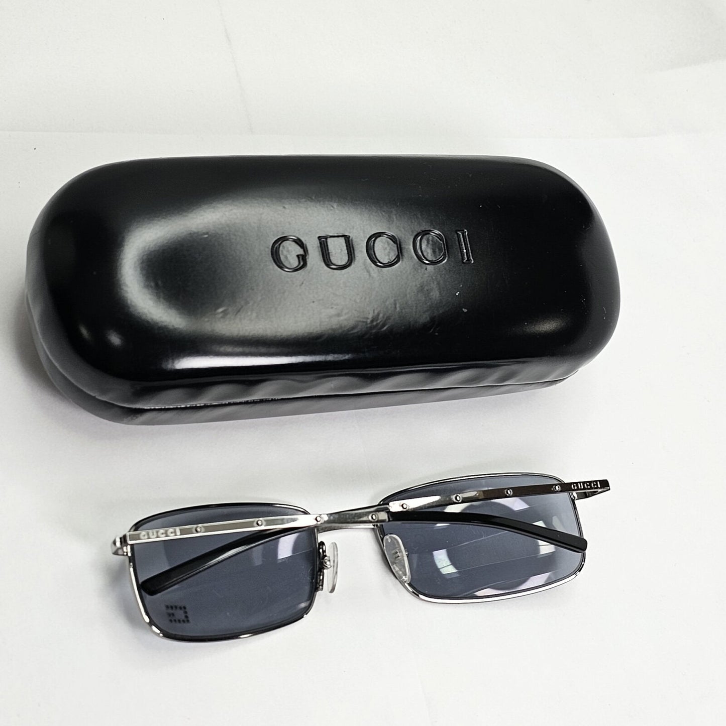 Gucci Sunglasses 2001 Vintage Square Silver Grey Retro GG 1753/N/S 6LB 200124