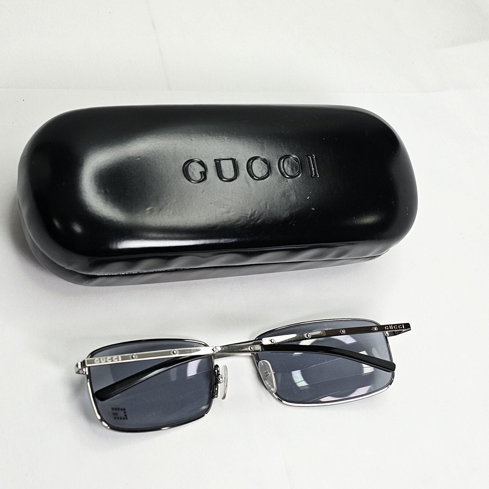 Gucci Sunglasses 2001 Vintage Square Silver Grey Retro GG 1753/N/S 6LB 200124