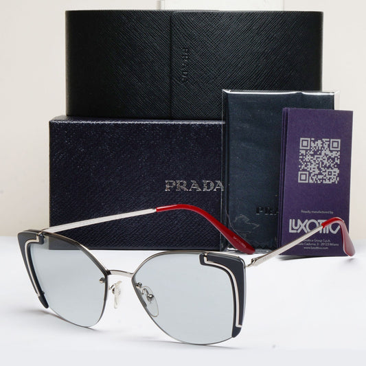 Prada Sunglasses Silver Grey Square Rimless PR59VS SPR 59V 429-5J0