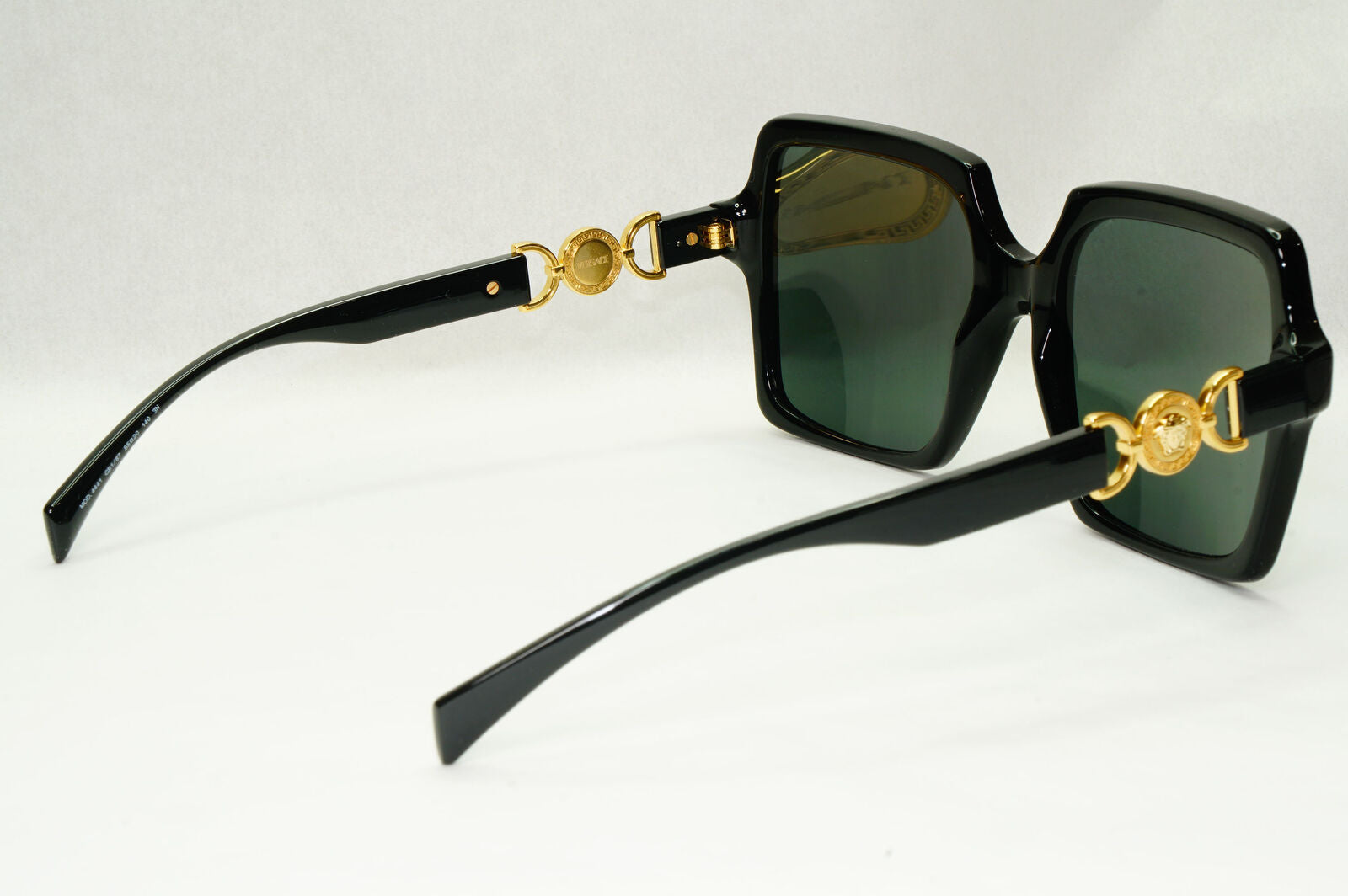 Versace Sunglasses Black Gold Medusa Square Oversized Large MOD VE 4441 GB1/87
