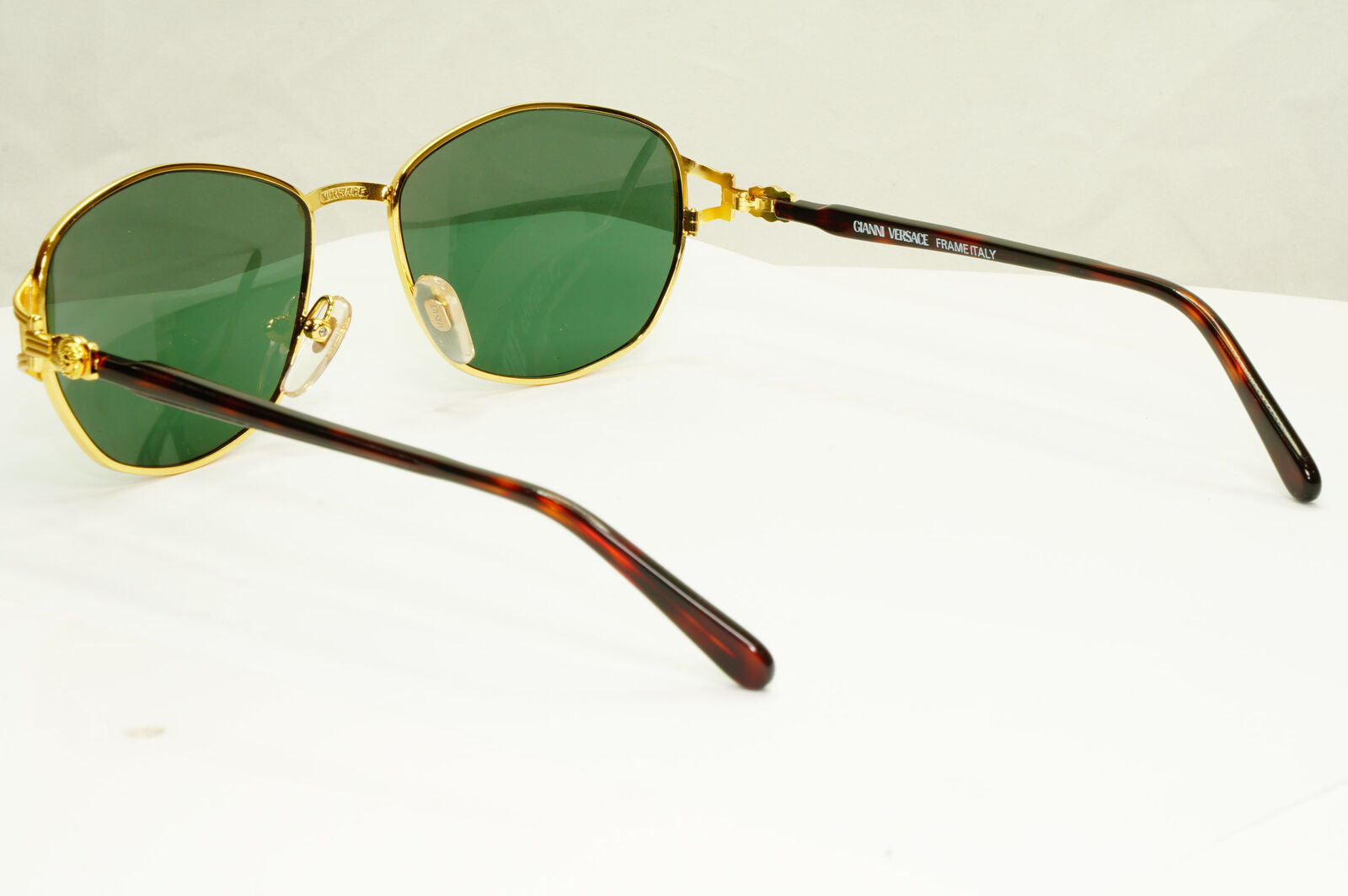 Gianni Versace 1995 Vintage Gold Medusa Green Brown Sunglasses MOD G29 COL 03L