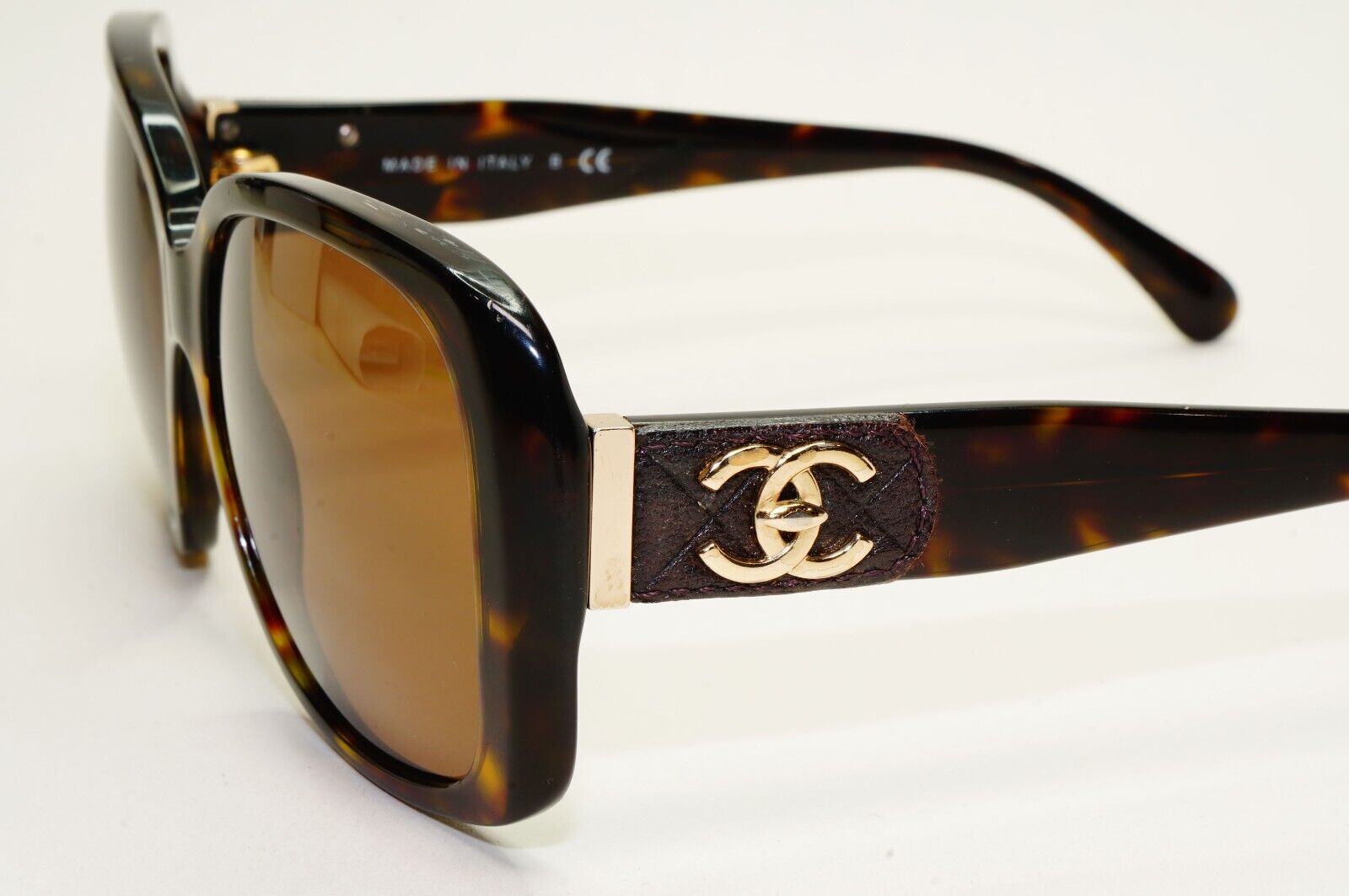 Chanel Sunglasses Brown Gold Leather Tortoiseshell Buckle 5234-Q c.714/3B 050824