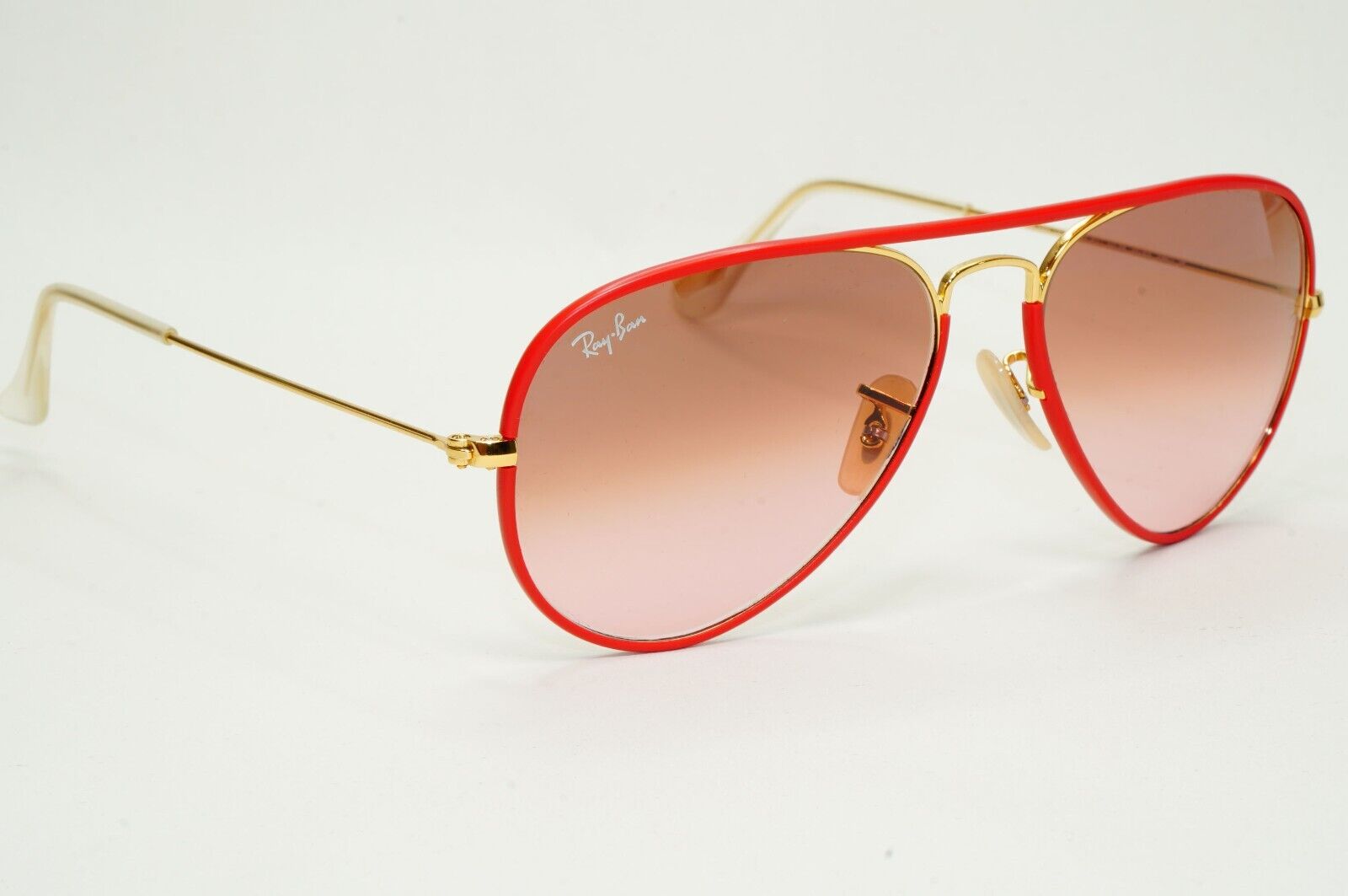 Ray-Ban Sunglasses Aviator Full Color Red Brown RB 3025-J-M  001/X3 Small 55mm