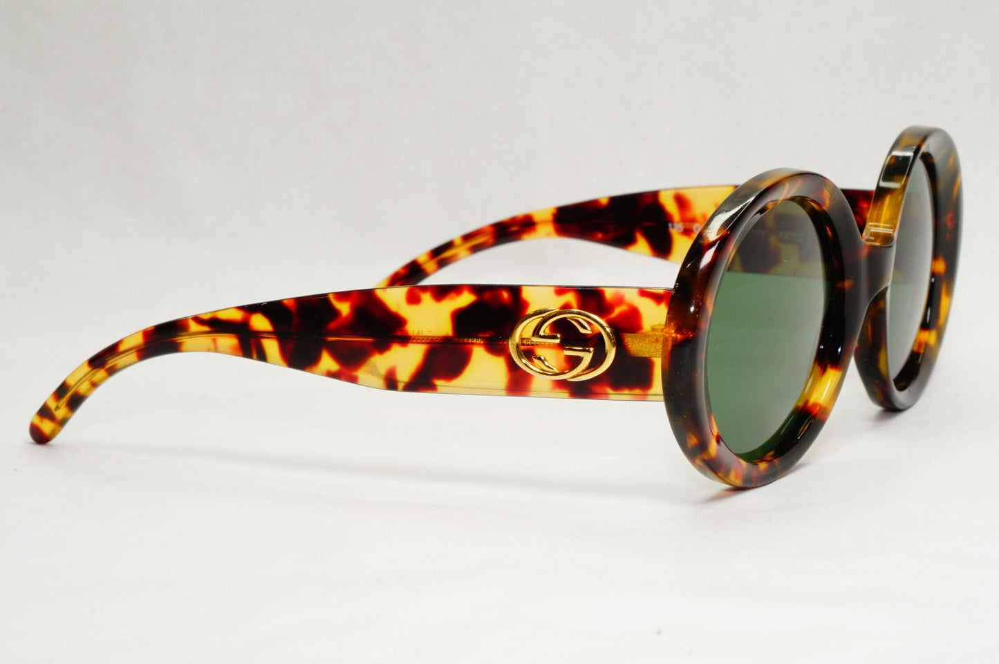 Gucci Sunglasses 2005 Vintage Round Brown Green Tortoise GG 2410/S 02Y 140124