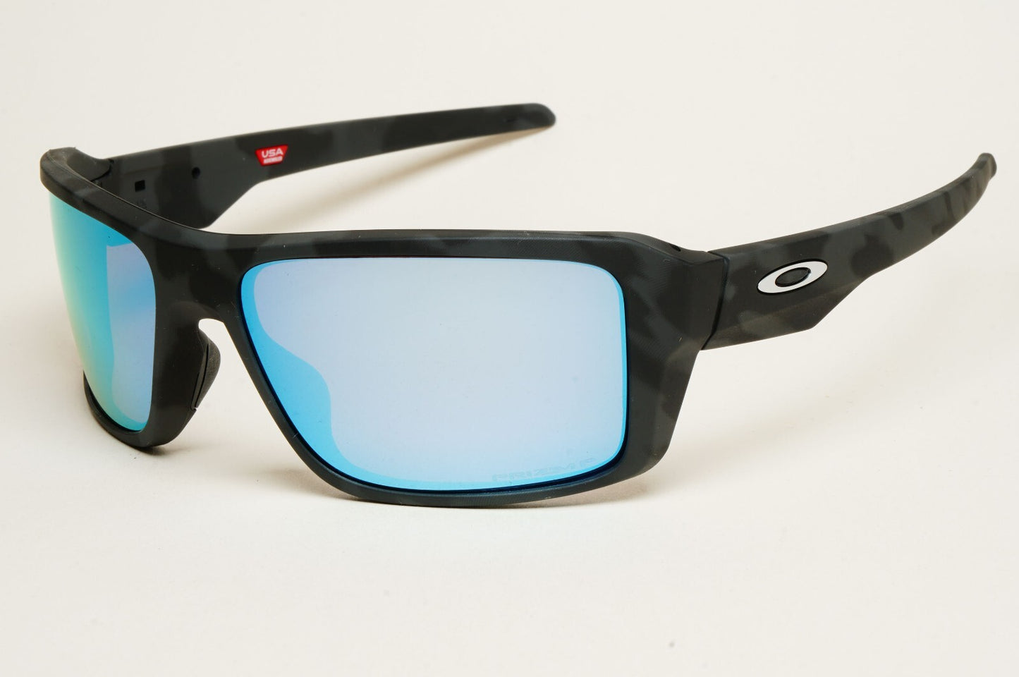 Oakley Sunglasses Polarised Double Edge Black Camo Blue Deep Water OO9380 27