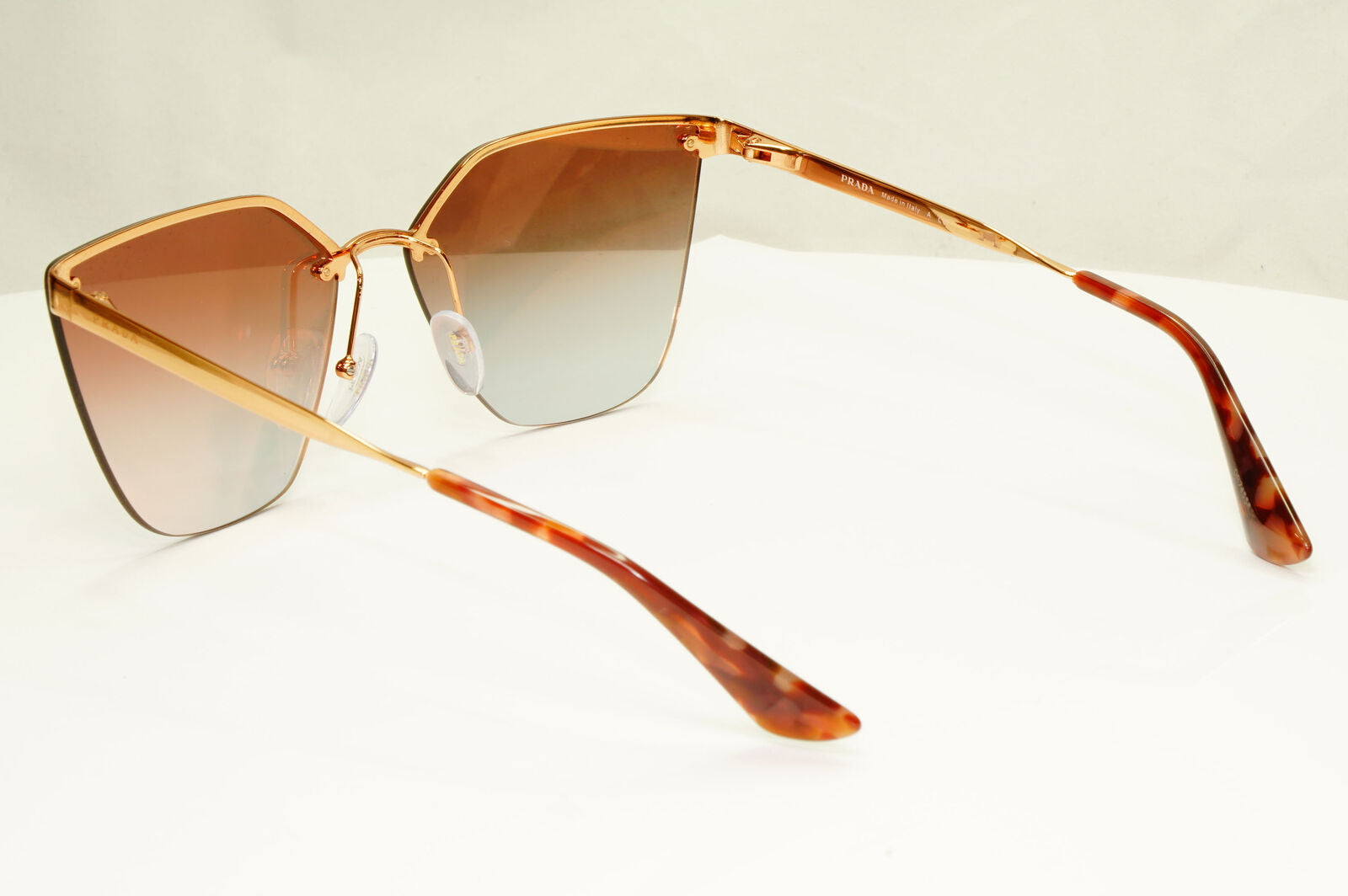 Prada Gold Cinema Mirror Sunglasses Gradient Pink Catwalk PR68TS SPR 68T SVF-AD2