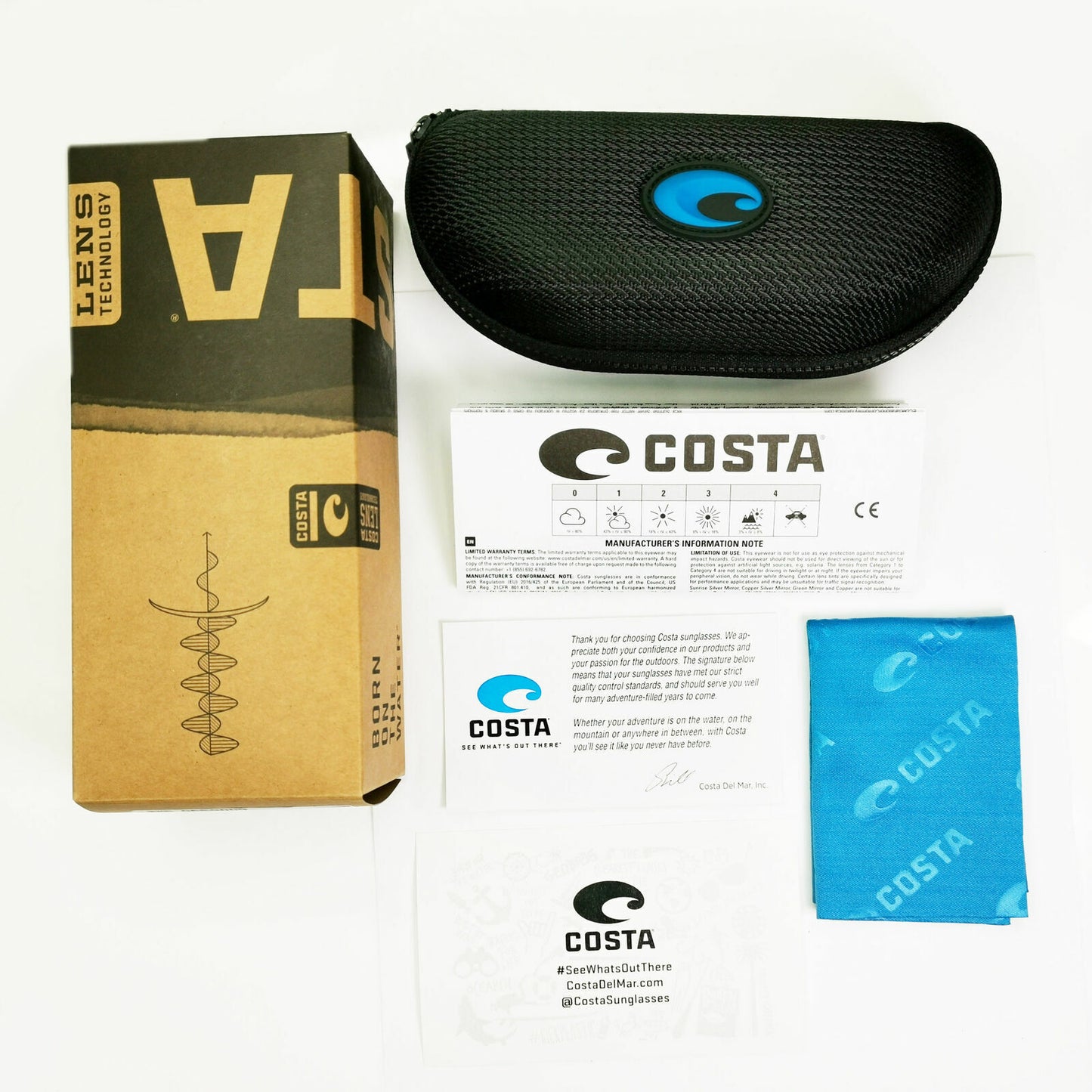 Costa Del Mar Black Polarized Sunglasses Caballito Mens 06S9025 902505 CL 11
