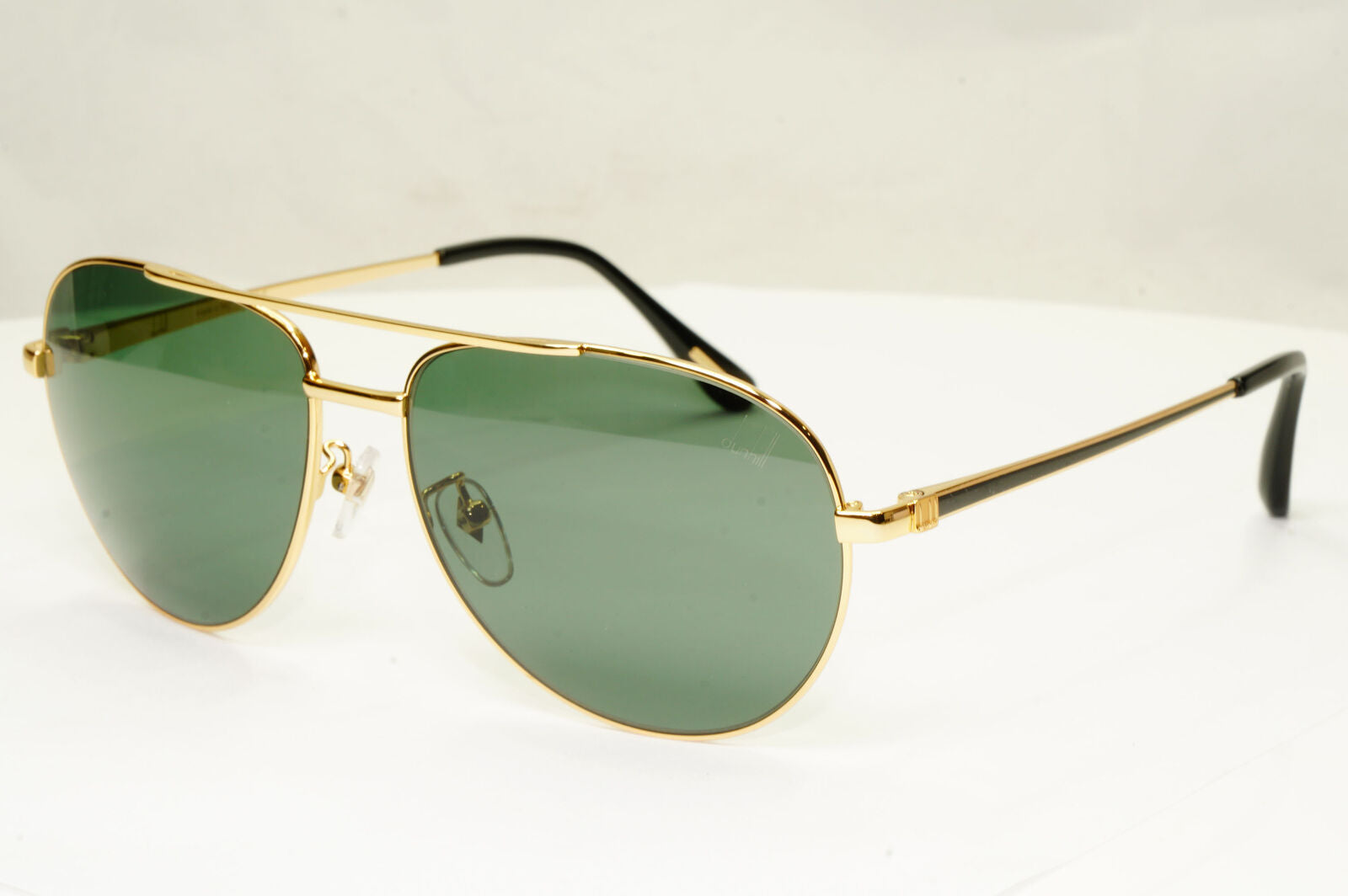 Authentic Dunhill Polarized Gold Metal Pilot Green Mens Sunglasses SDH 193 300P