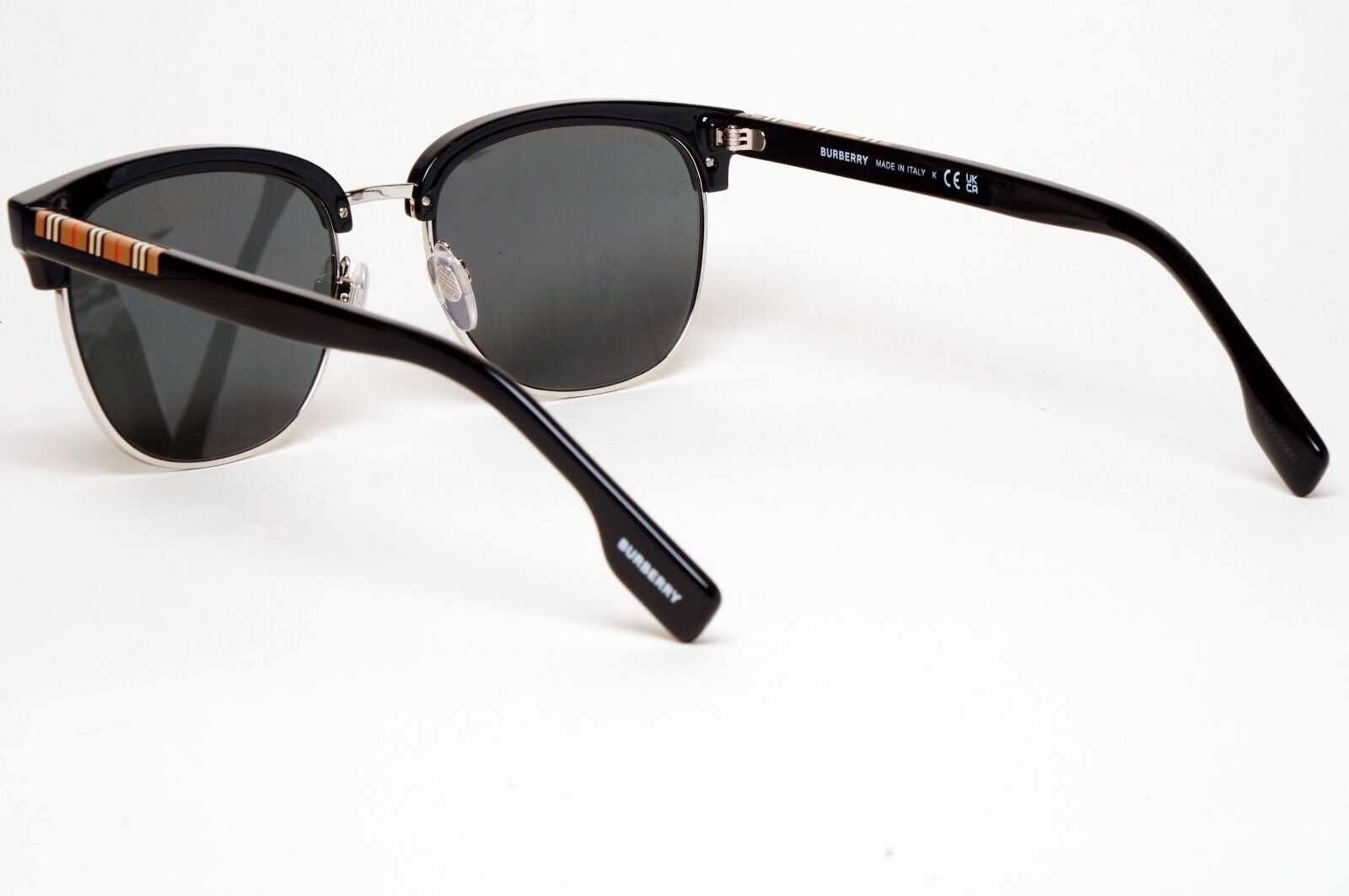 Burberry Sunglasses Aubrey Black Silver Grey Square BE 4317 3001/87 55mm