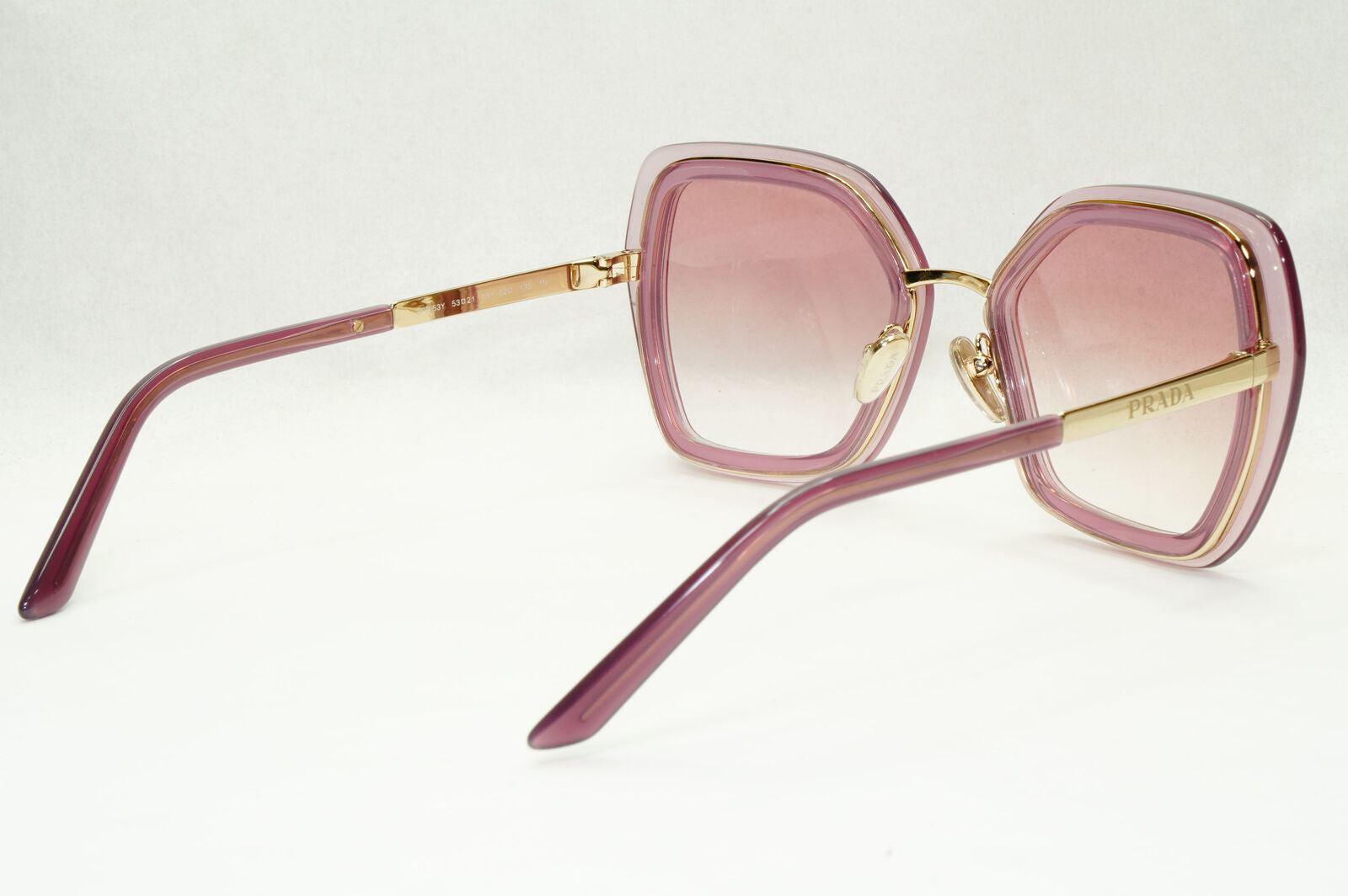 Prada Sunglasses Lilac Gold Buganville Opal Square PR53YS SPR 53Y 05Y-02O