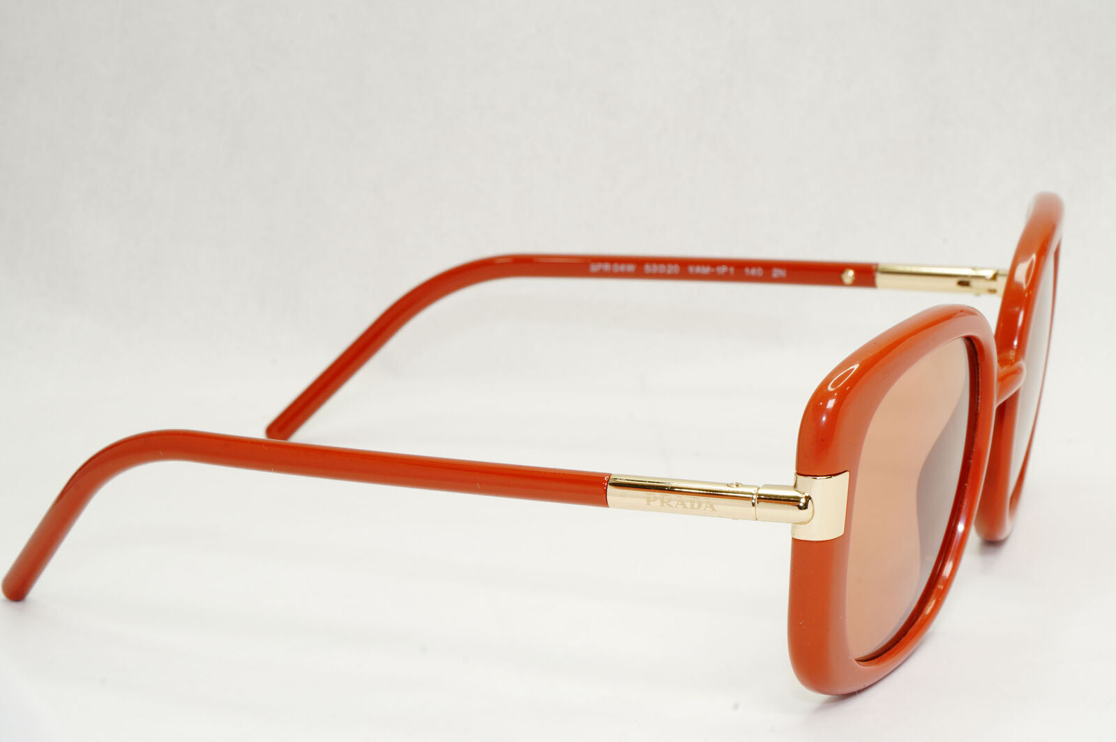 Prada Sunglasses Brown Square Gold PR04WS SPR 04W VAM-1P1 53mm
