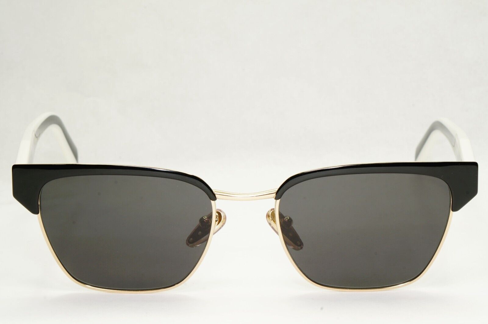 Prada Sunglasses Black Gold White Square Milano PR65YV VPR 65Y 18A-1O1 51mm