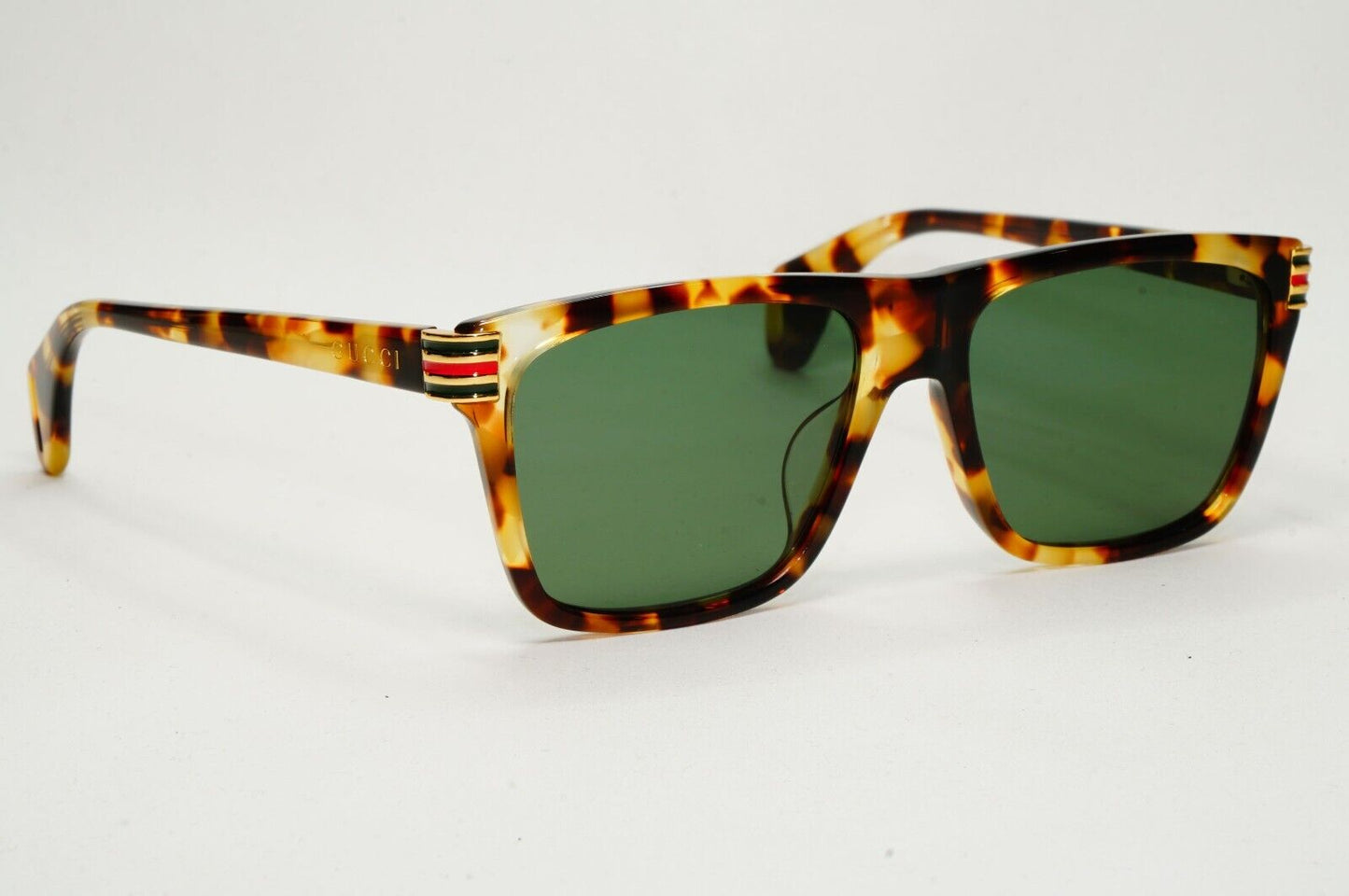 Gucci Sunglasses 2019 Brown Tortoiseshell Green Square GG 0527O 003 54mm 270924