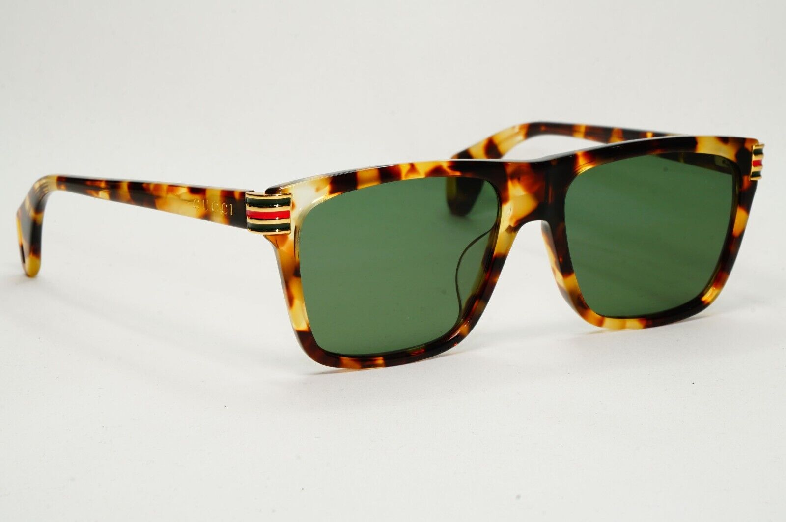 Gucci Sunglasses 2019 Brown Tortoiseshell Green Square GG 0527O 003 54mm 270924