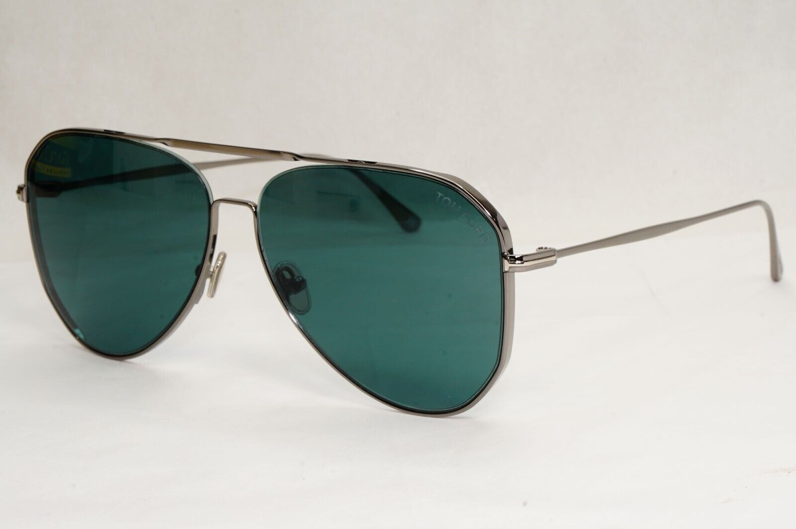 Tom Ford Sunglasses Charles-02 Gunmetal Green Blue Teal Pilot Metal TF 853 12V
