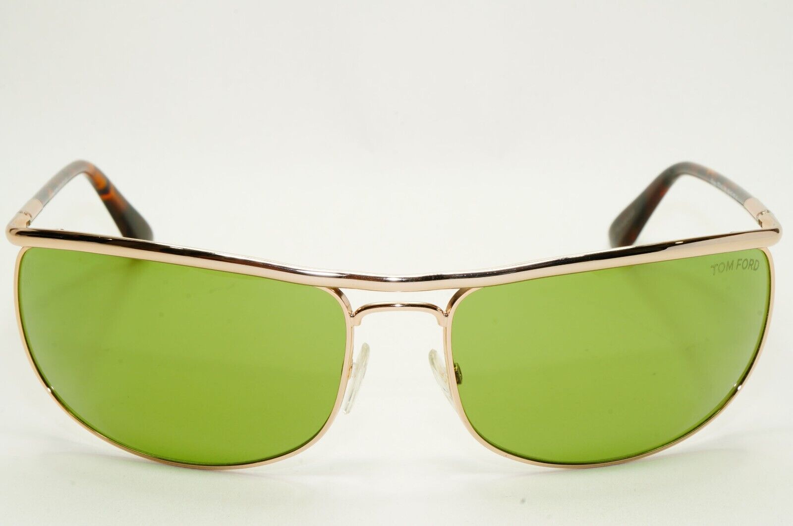 Tom Ford Sunglasses Ryder Gold Green Metal Wrap FT0418 TF 418 28N 68mm