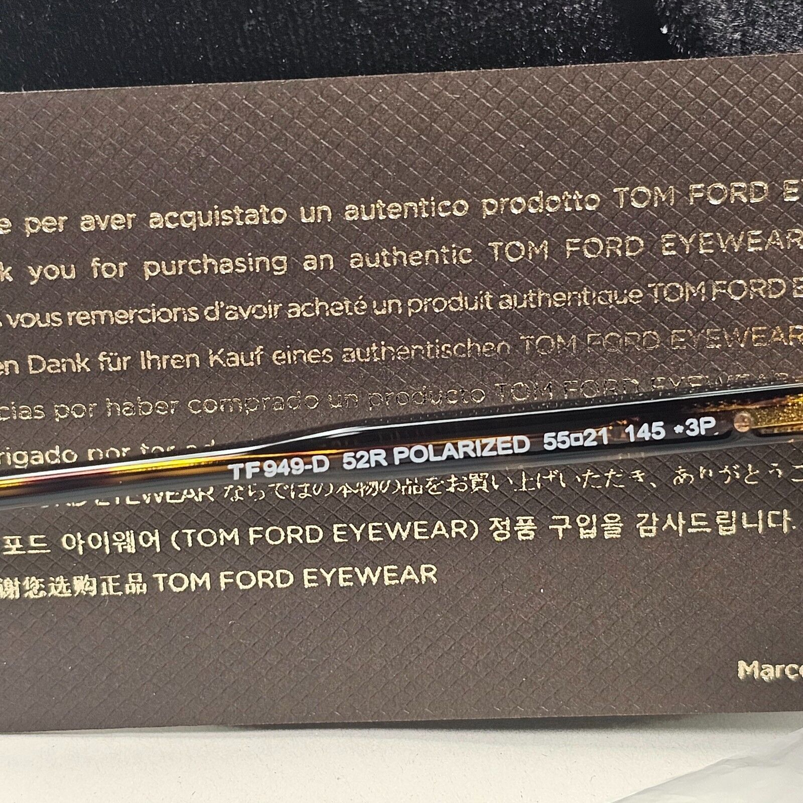 Tom Ford Sunglasses Polarised Brown Tortoiseshell Green FT0949-D TF 949-D 52R