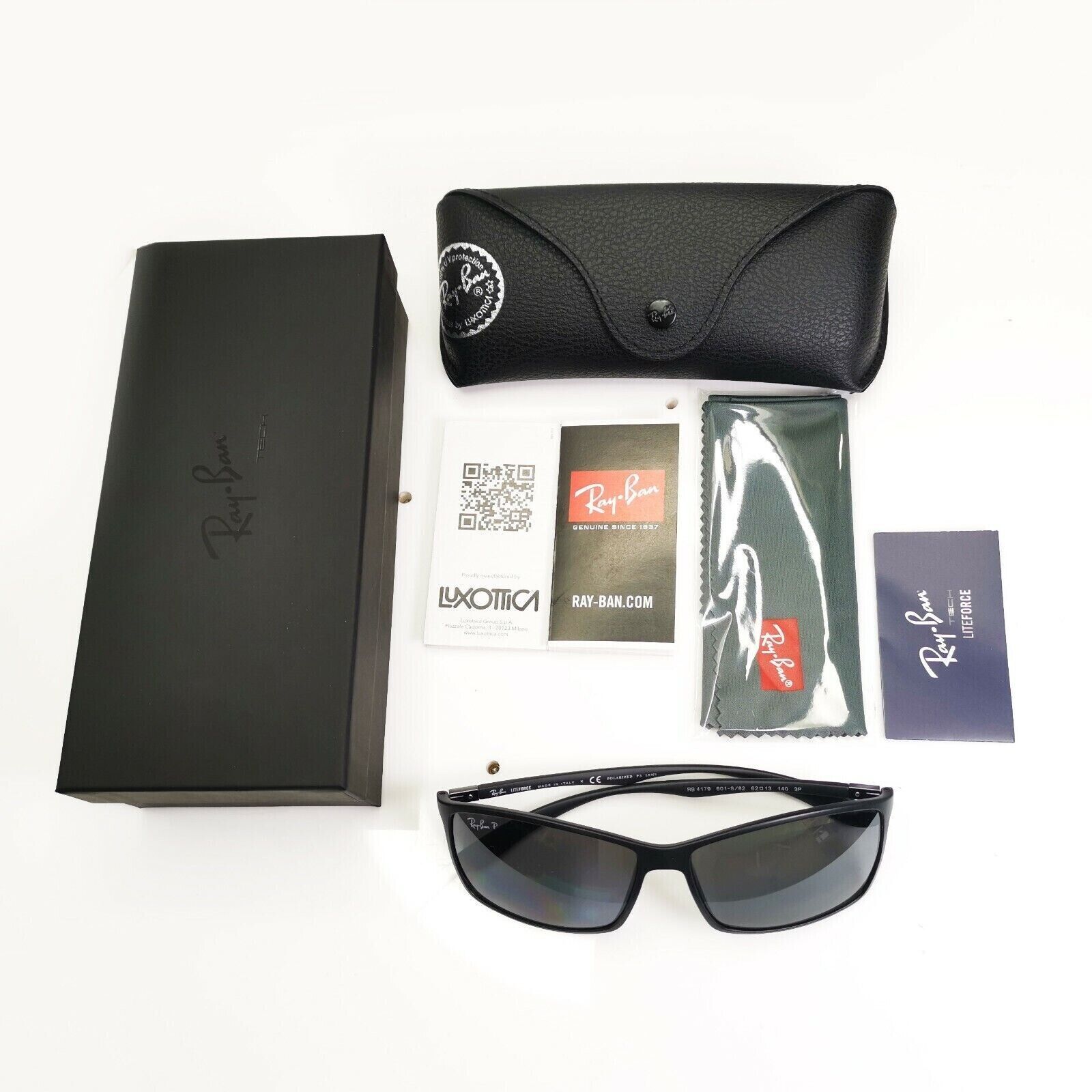 Ray-Ban Sunglasses Polarized Black Silver RB 4179 Liteforce 601-S/82 [B] 38868