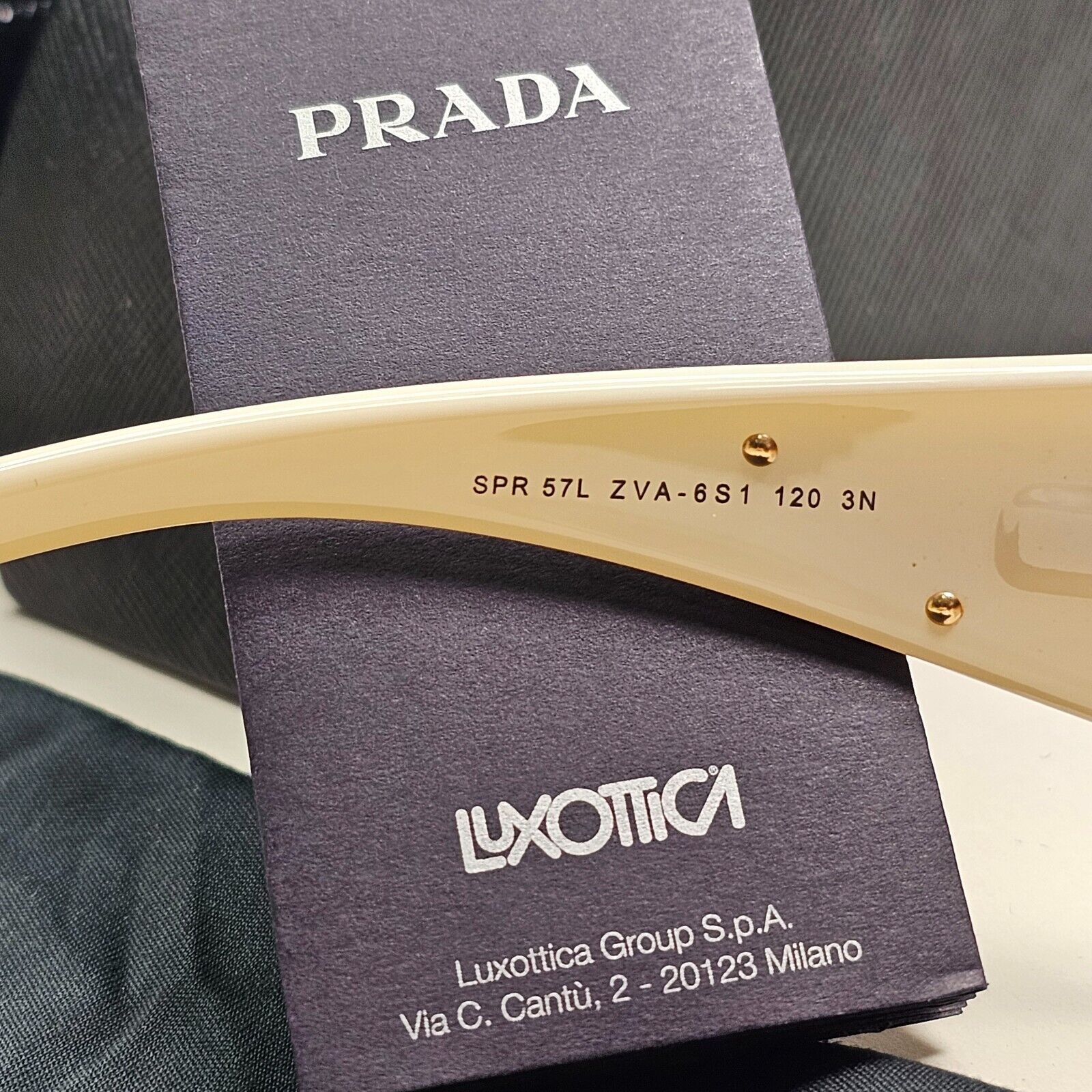 Prada Sunglasses 2010 Triangle Shield Gold Brown PR57LS SPR 57L ZVA-6S1 120824