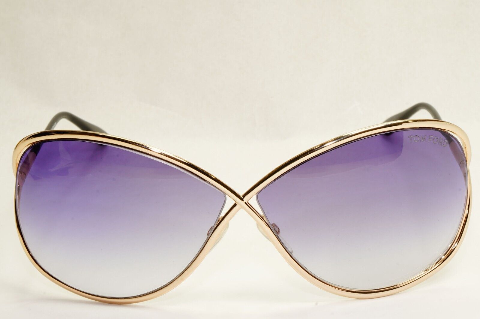 Tom Ford Sunglasses Miranda Gold Dark Purple Grey Gradient FT0130 TF 130 28B