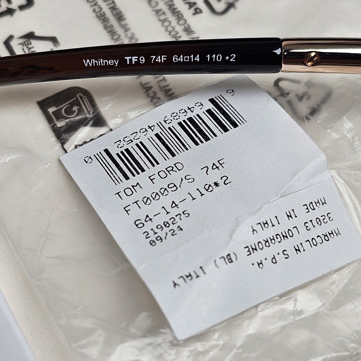 Tom Ford Sunglasses Whitney Gold Brown Gradient Wrap FT0009 TF 9 74F