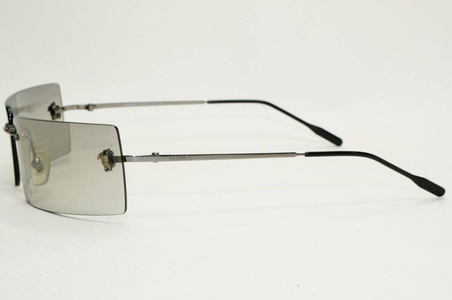 Versace Sunglasses 2002 Vintage Rimless Gunmetal Grey MOD N35 89M/264 270924