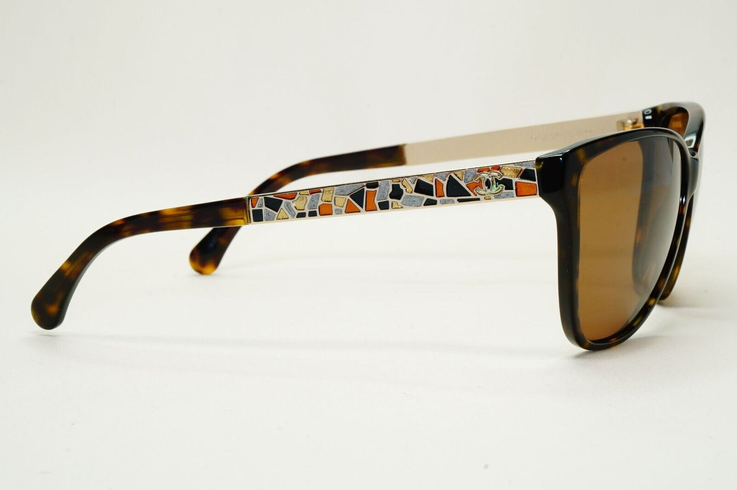 Chanel Sunglasses 2011 Vintage Brown Tortoise Mosaic Square 5222 c.714/3B 081124