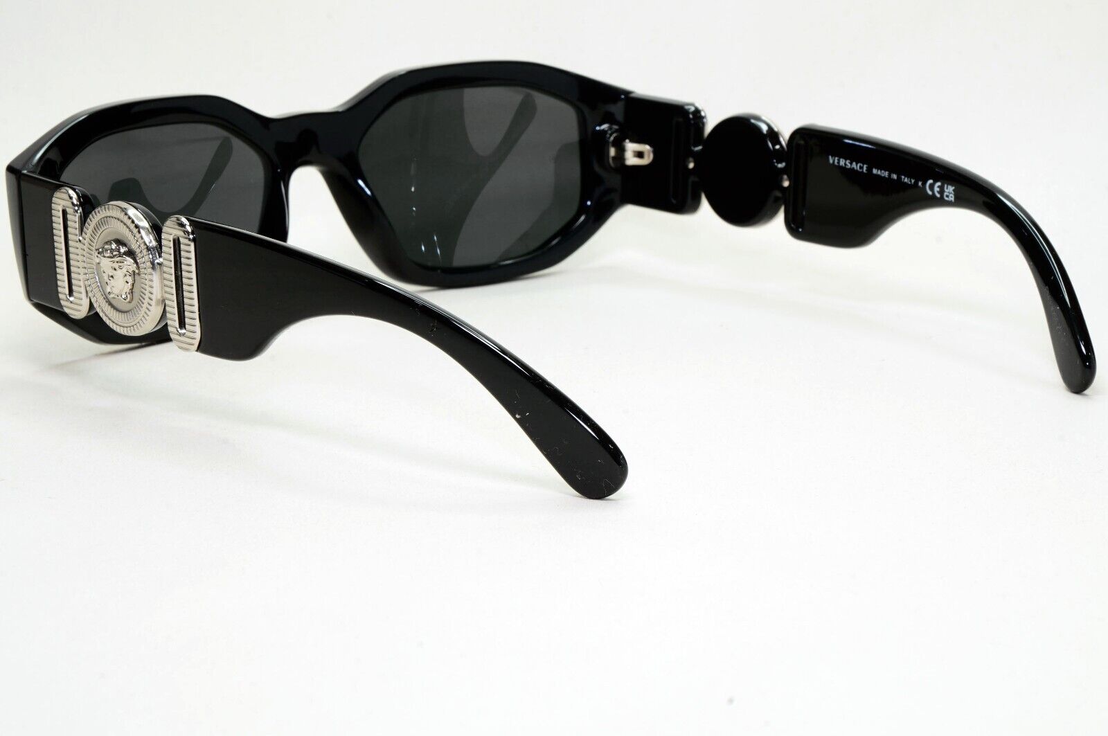 Versace Sunglasses Black Silver Medusa Grey Biggie MOD VE 4361 5422/87 53mm