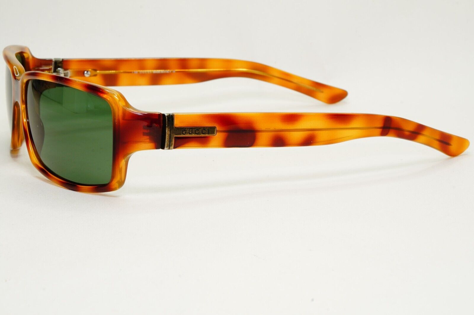 Gucci Sunglasses 1997 Vintage Brown Green Rectangle Small GG 1451/S 8PP 041124