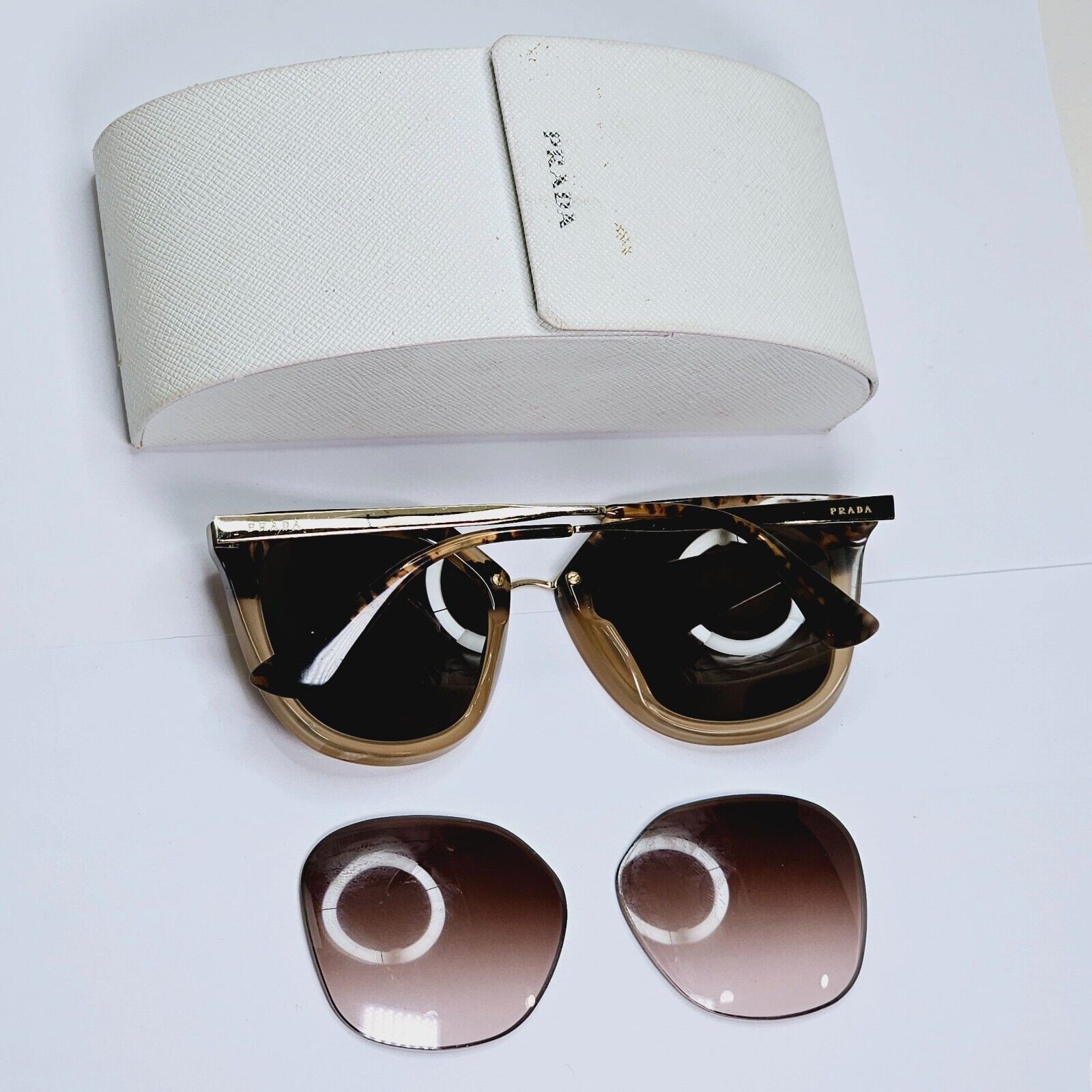 Prada Sunglasses 2013 Vintage Cinema Gold Brown PR13QS SPR 13Q ROZ-0A6 281024
