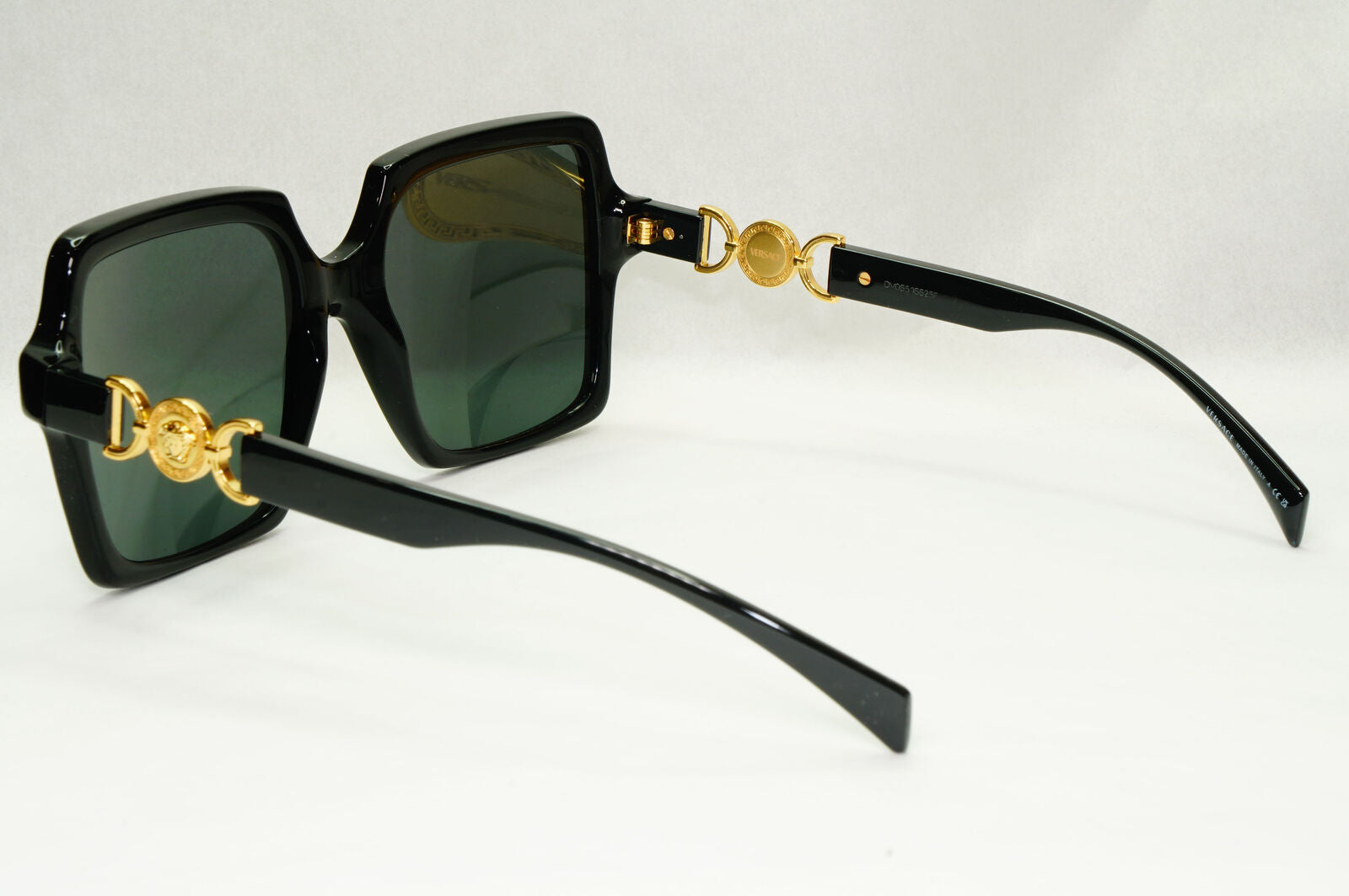 Versace Sunglasses Black Gold Medusa Square Oversized Large MOD VE 4441 GB1/87