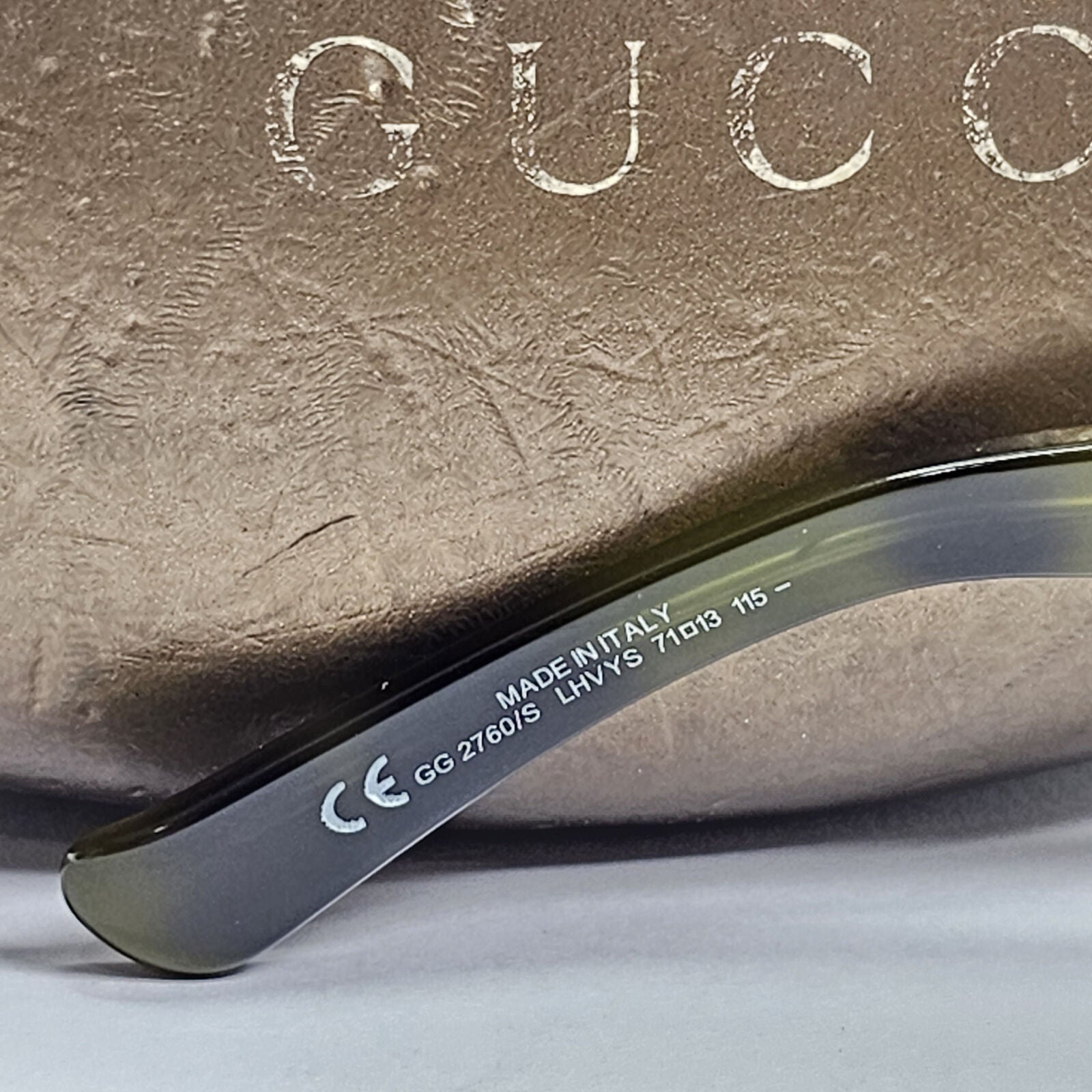 Gucci Sunglasses 2008 Horsebit Green Tortoise Wrap GG 2760/S LHVYS 180224